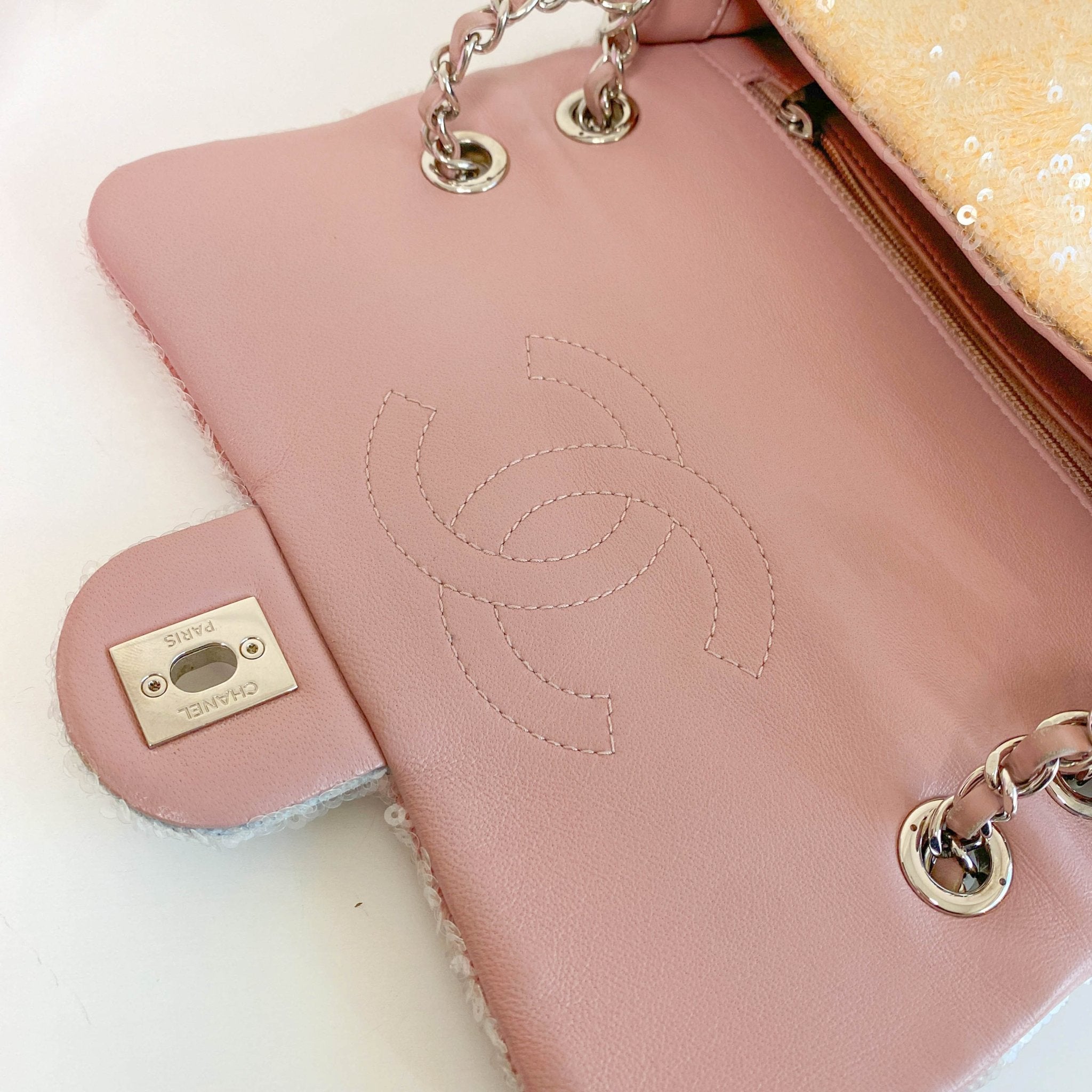 CHANEL Waterfall Sequin Multi Colour CC Single Flap Chain Shoulder Bag, in , Sold by HIVE PRELOVED - Shoulder Bags, ,