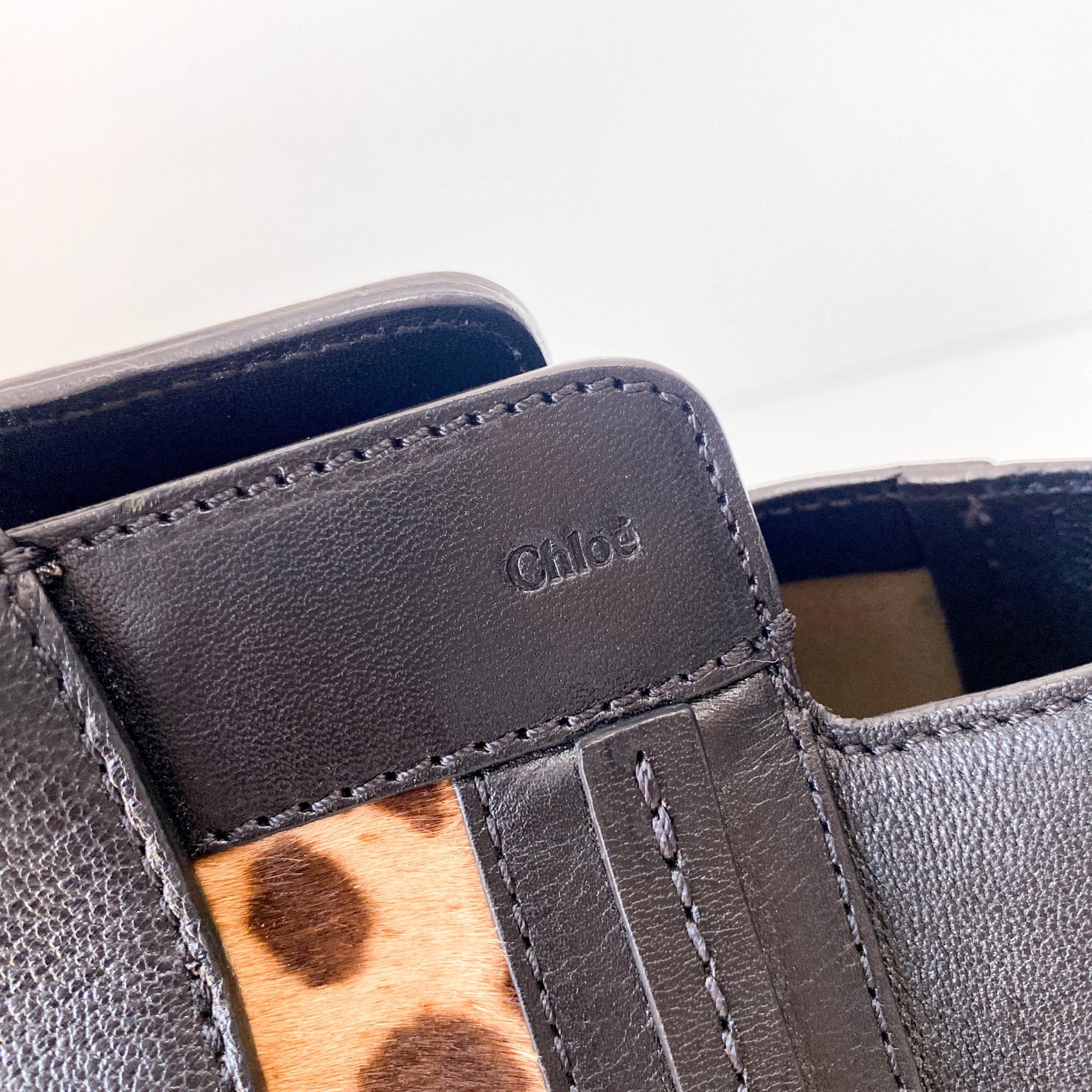 CHLOÉ Alison Pony Hair Calfskin Leopard Print Tote Black, in , Sold by HIVE PRELOVED - Totes, ,