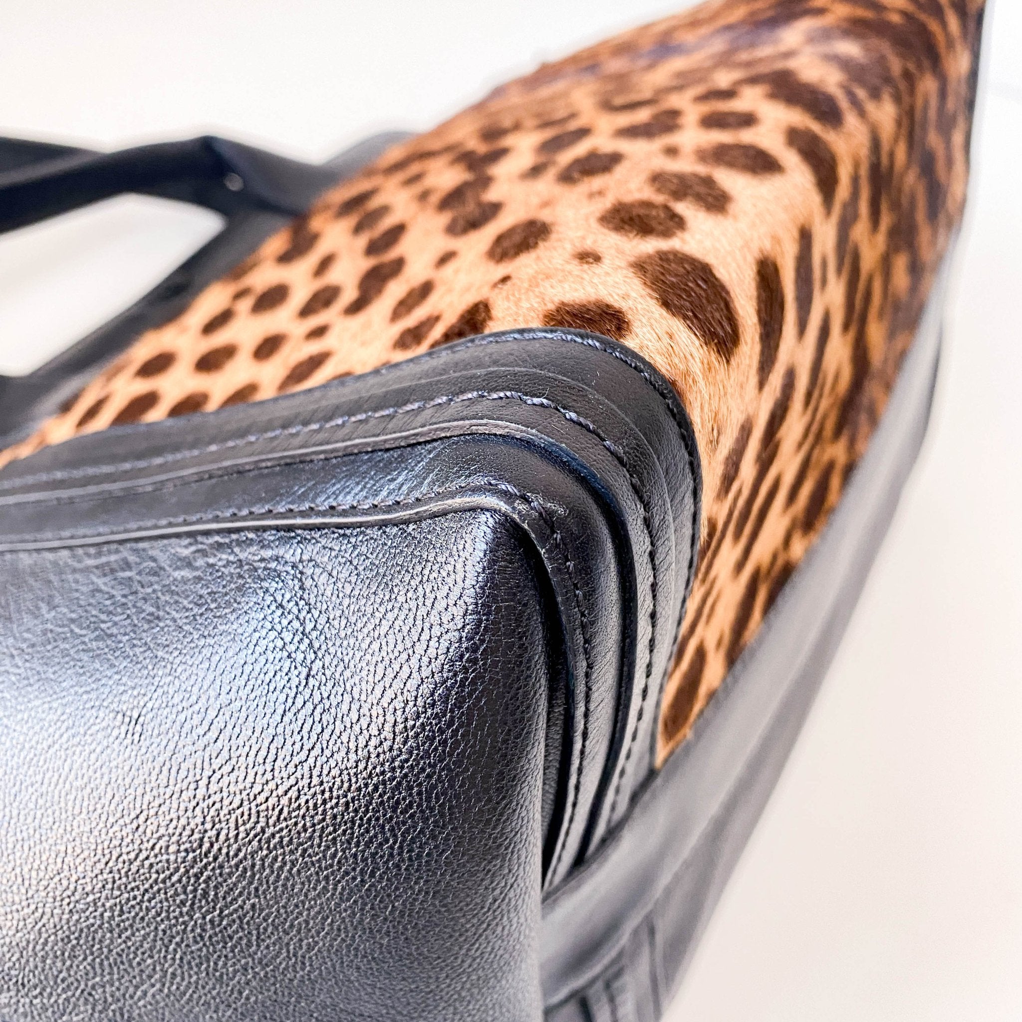 CHLOÉ Alison Pony Hair Calfskin Leopard Print Tote Black, in , Sold by HIVE PRELOVED - Totes, ,