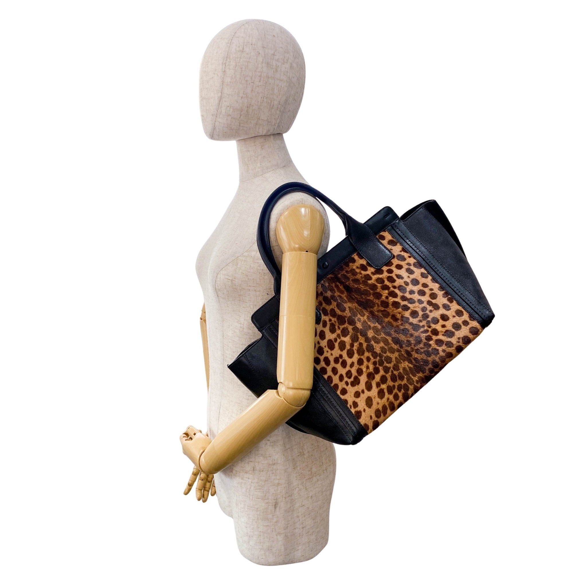 CHLOÉ Alison Pony Hair Calfskin Leopard Print Tote Black, in , Sold by HIVE PRELOVED - Totes, ,