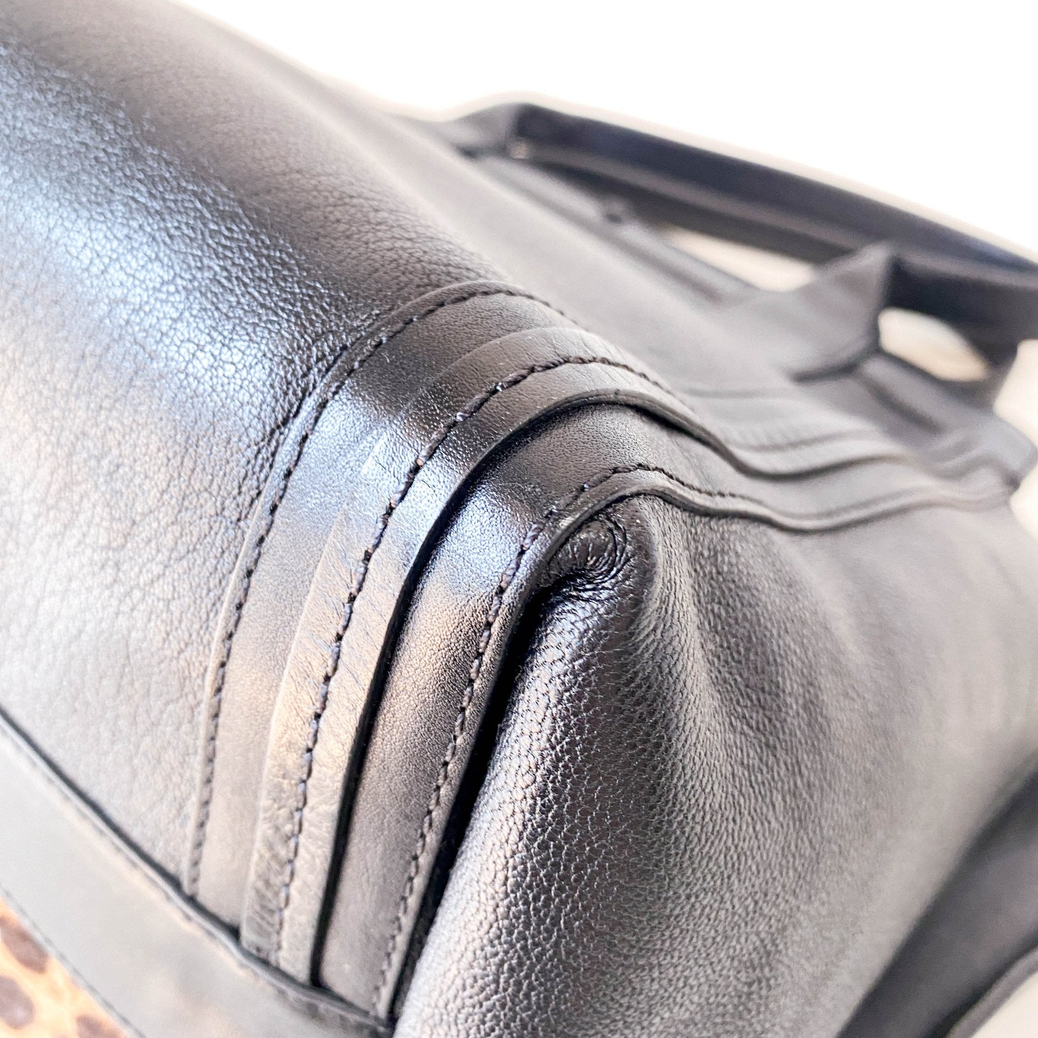 CHLOÉ Alison Pony Hair Calfskin Leopard Print Tote Black, in , Sold by HIVE PRELOVED - Totes, ,