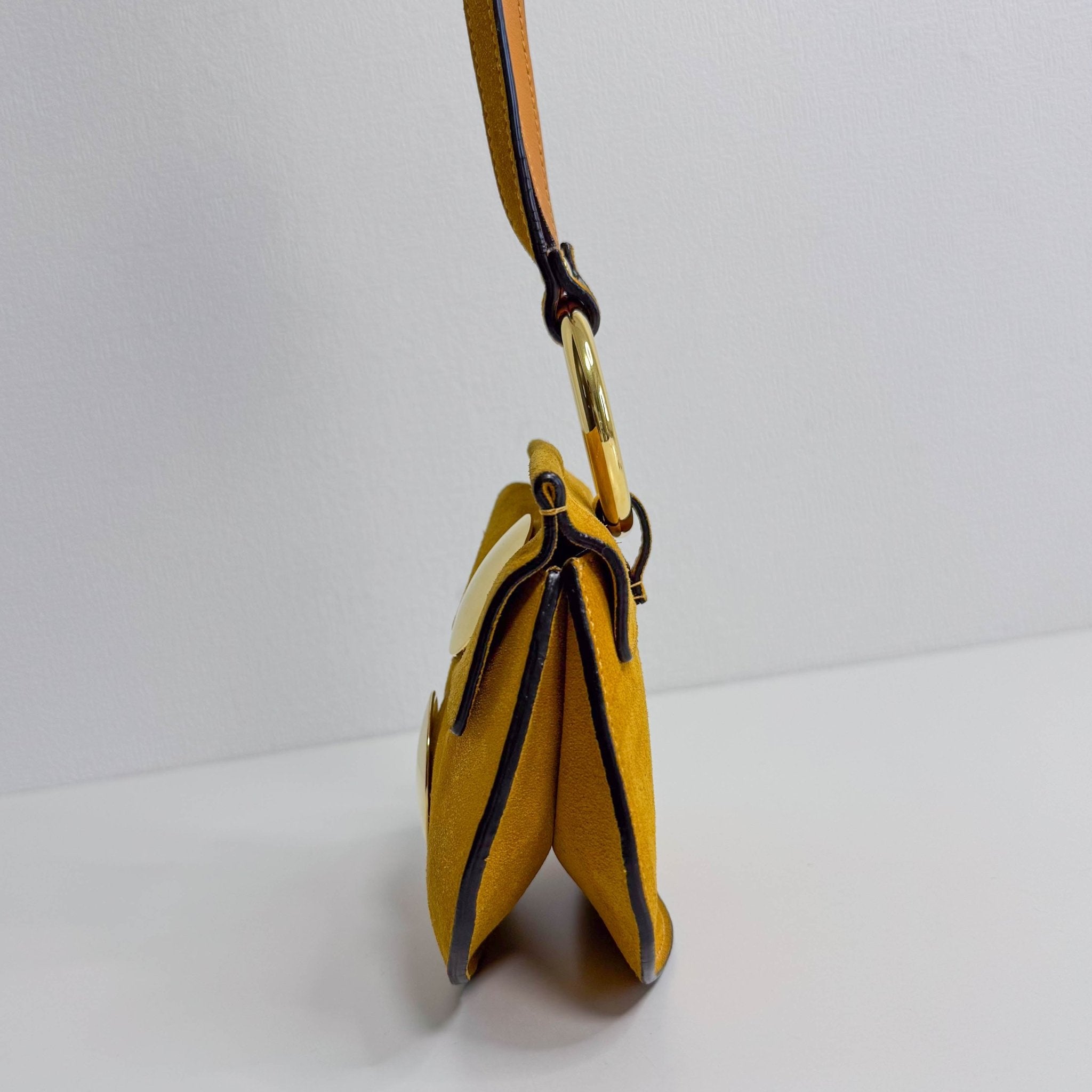 CHLOÉ Chloé Suede Mini Mustard Shoulder Bag Round Hardware, in , Sold by HIVE PRELOVED - Shoulder Bags, ,