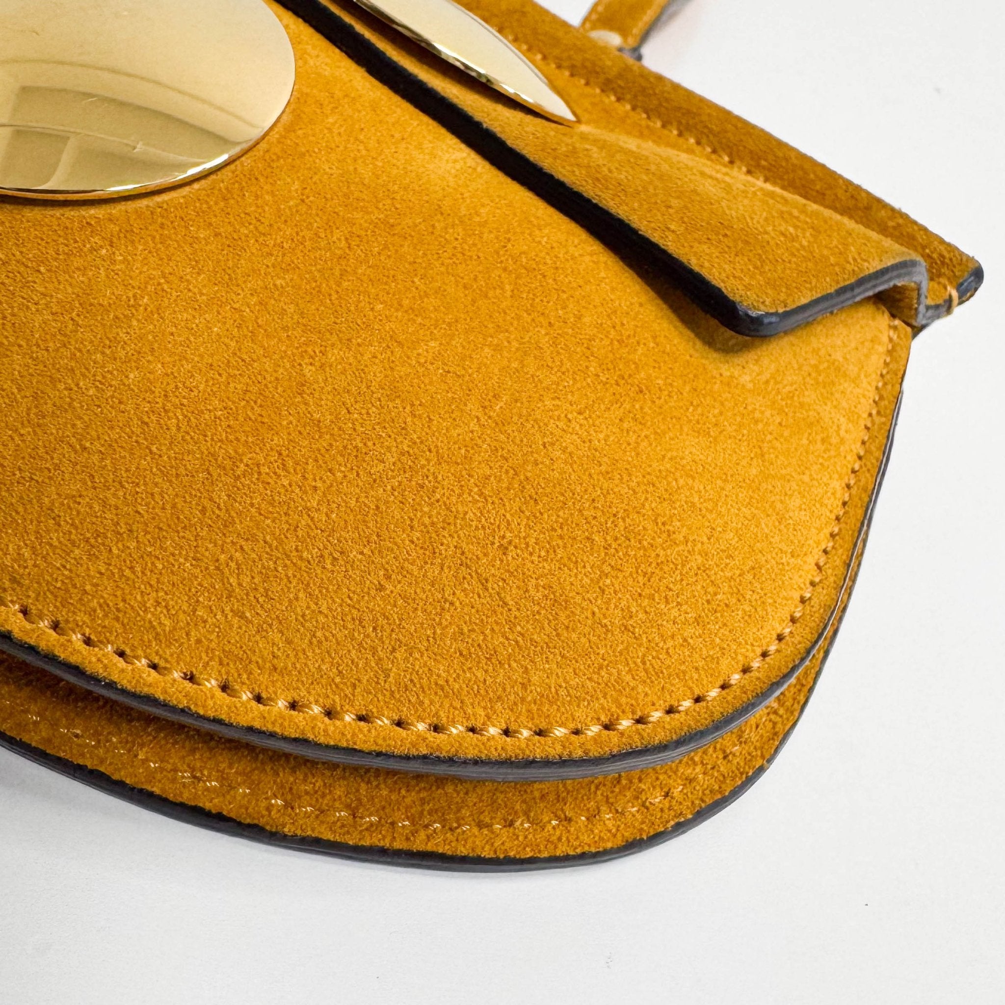 CHLOÉ Chloé Suede Mini Mustard Shoulder Bag Round Hardware, in , Sold by HIVE PRELOVED - Shoulder Bags, ,