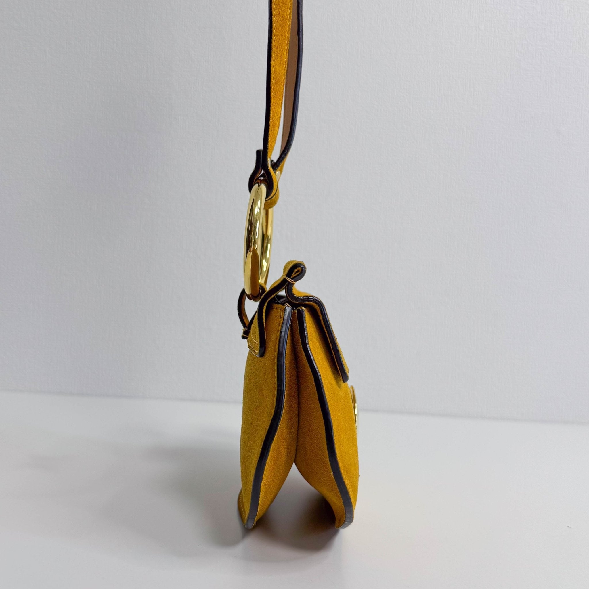 CHLOÉ Chloé Suede Mini Mustard Shoulder Bag Round Hardware, in , Sold by HIVE PRELOVED - Shoulder Bags, ,