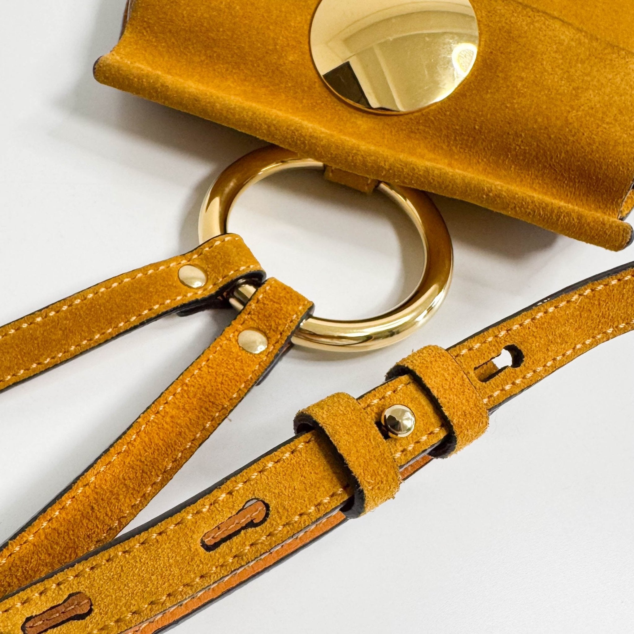 CHLOÉ Chloé Suede Mini Mustard Shoulder Bag Round Hardware, in , Sold by HIVE PRELOVED - Shoulder Bags, ,