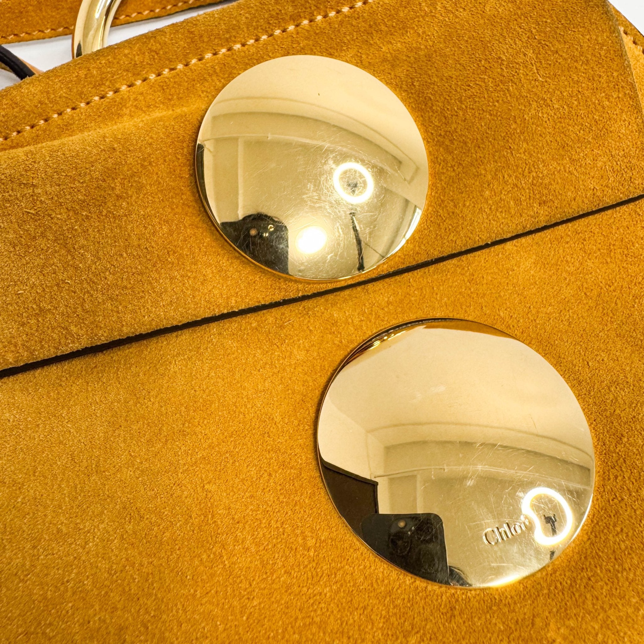 CHLOÉ Chloé Suede Mini Mustard Shoulder Bag Round Hardware, in , Sold by HIVE PRELOVED - Shoulder Bags, ,
