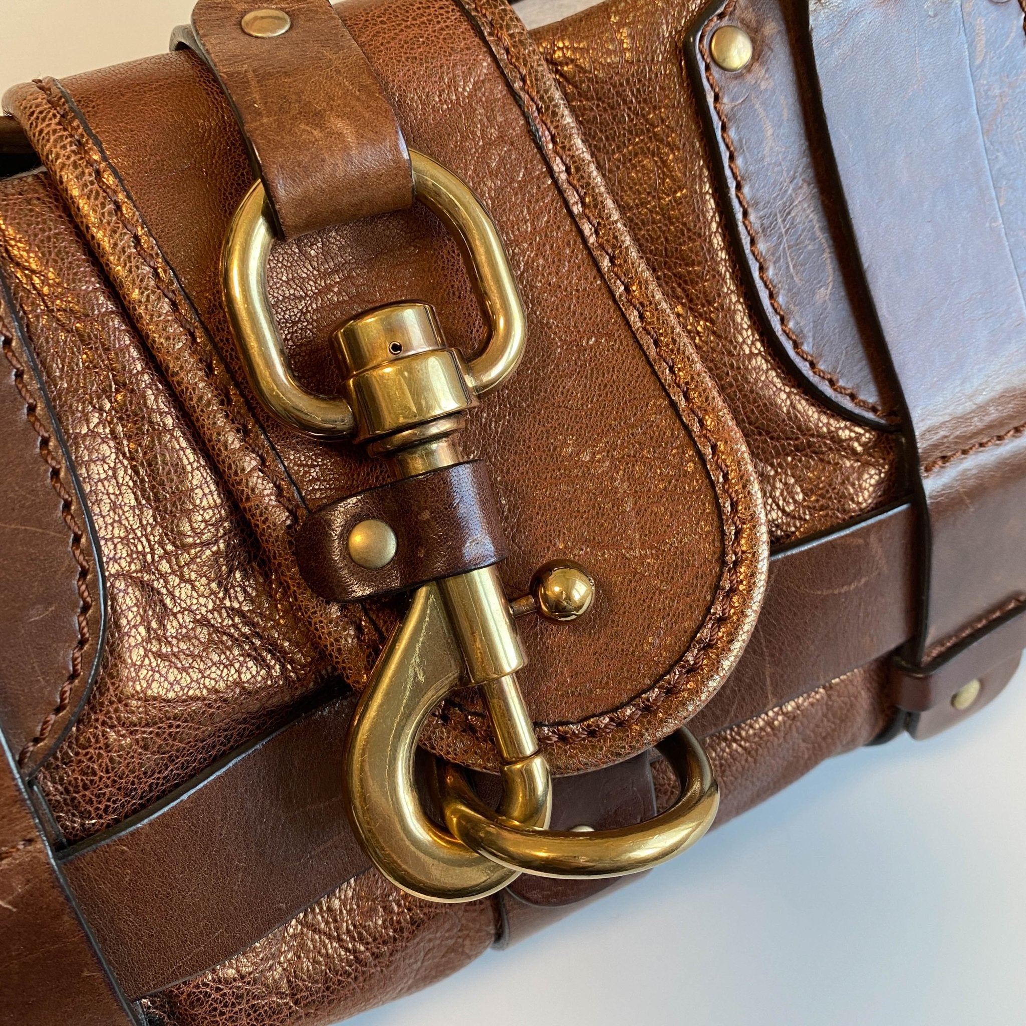 CHLOÉ Kerala Metallic Brown Leather Handbag, in , Sold by HIVE PRELOVED - Handle Bags, ,