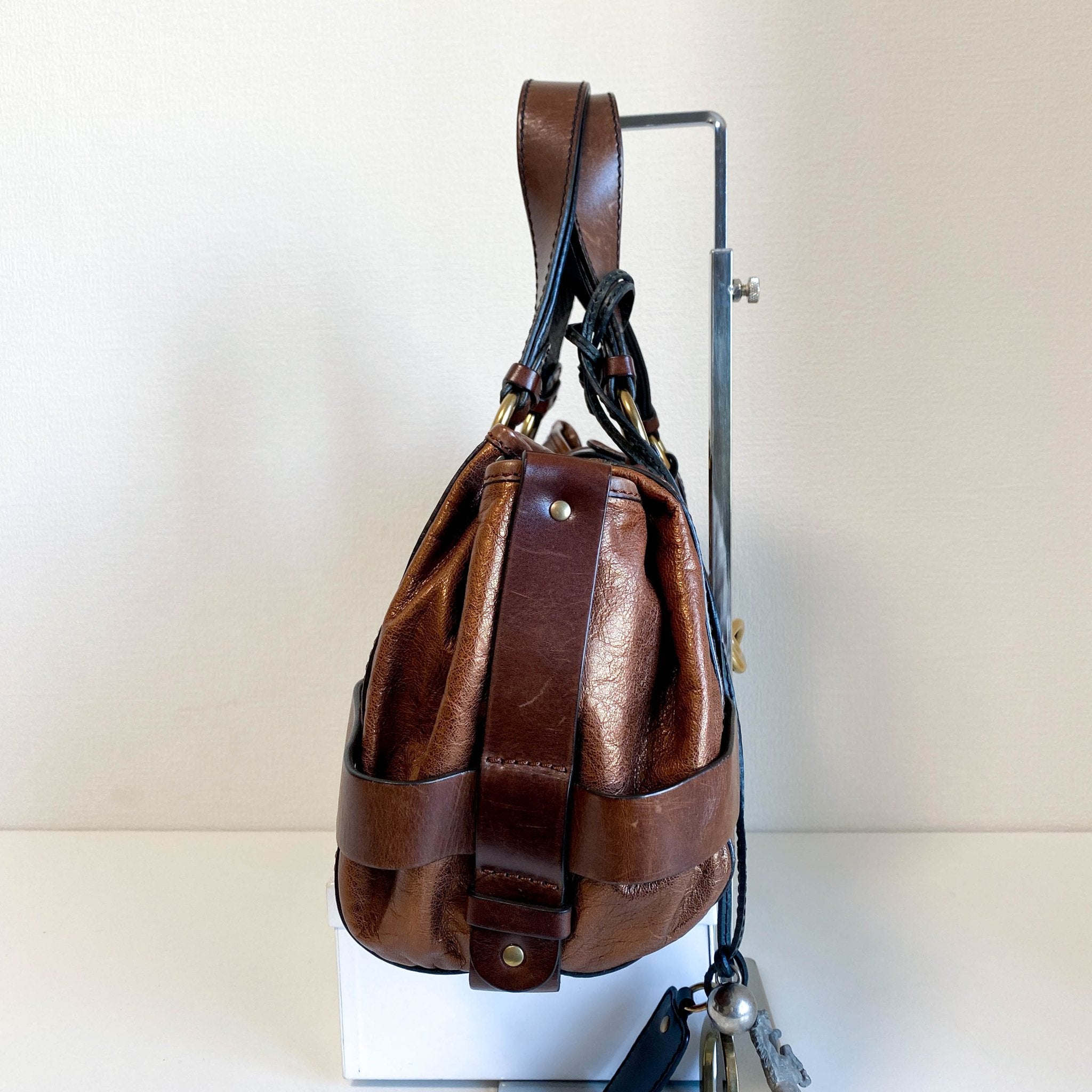 CHLOÉ Kerala Metallic Brown Leather Handbag, in , Sold by HIVE PRELOVED - Handle Bags, ,