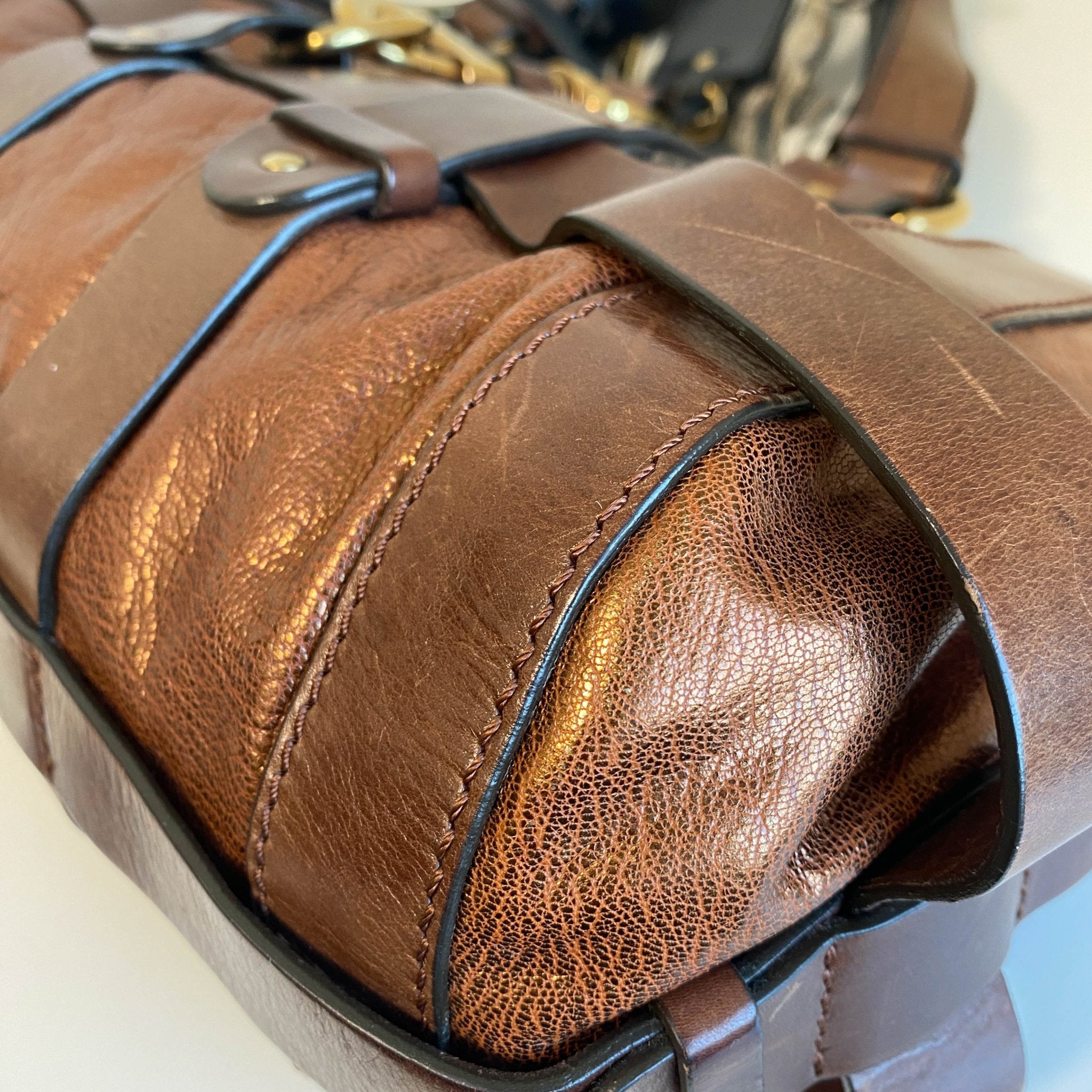 CHLOÉ Kerala Metallic Brown Leather Handbag, in , Sold by HIVE PRELOVED - Handle Bags, ,