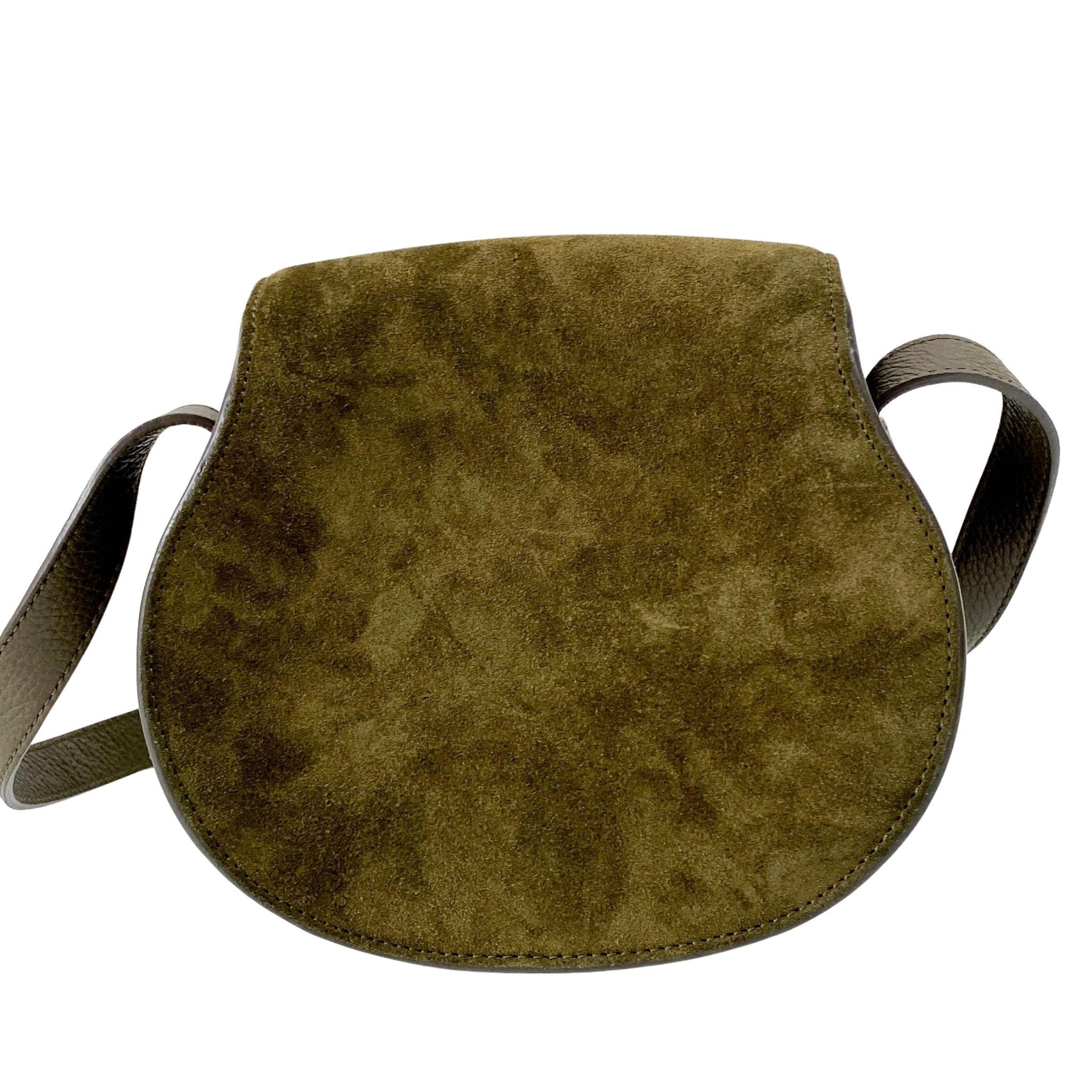 CHLOÉ Khaki Green Velvet Shoulder Bag, in , Sold by HIVE PRELOVED - Shoulder Bags, ,