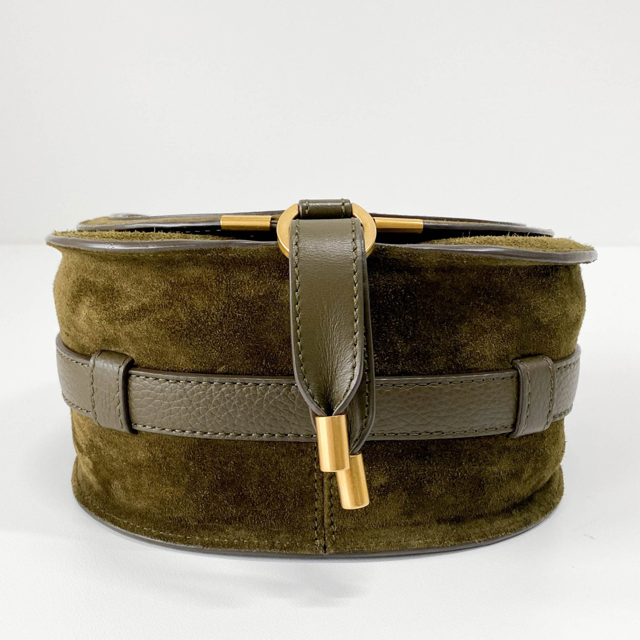 CHLOÉ Khaki Green Velvet Shoulder Bag, in , Sold by HIVE PRELOVED - Shoulder Bags, ,