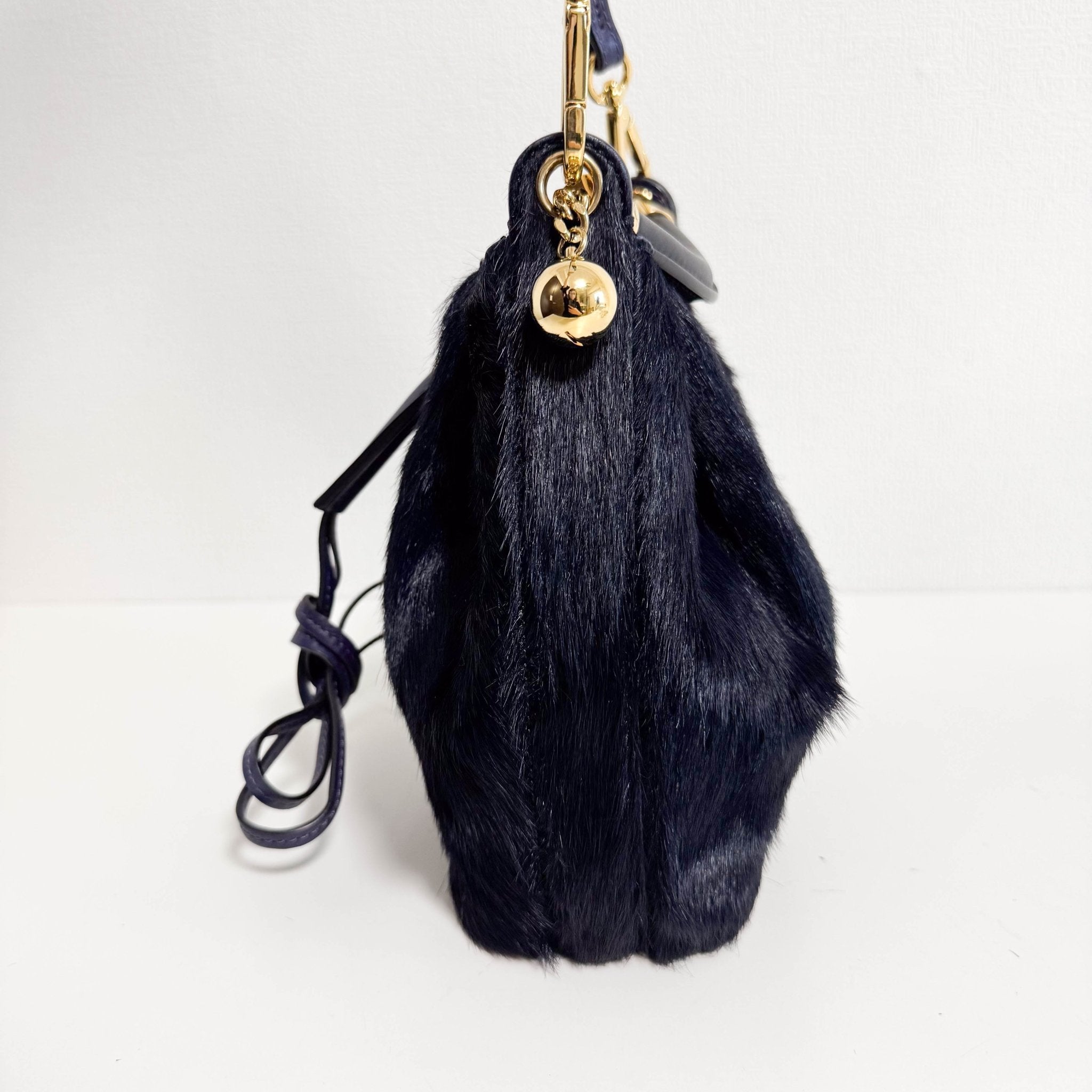 CHLOÉ Navy Pony Hair Shoulder Bag, in , Sold by HIVE PRELOVED - Shoulder Bags, ,