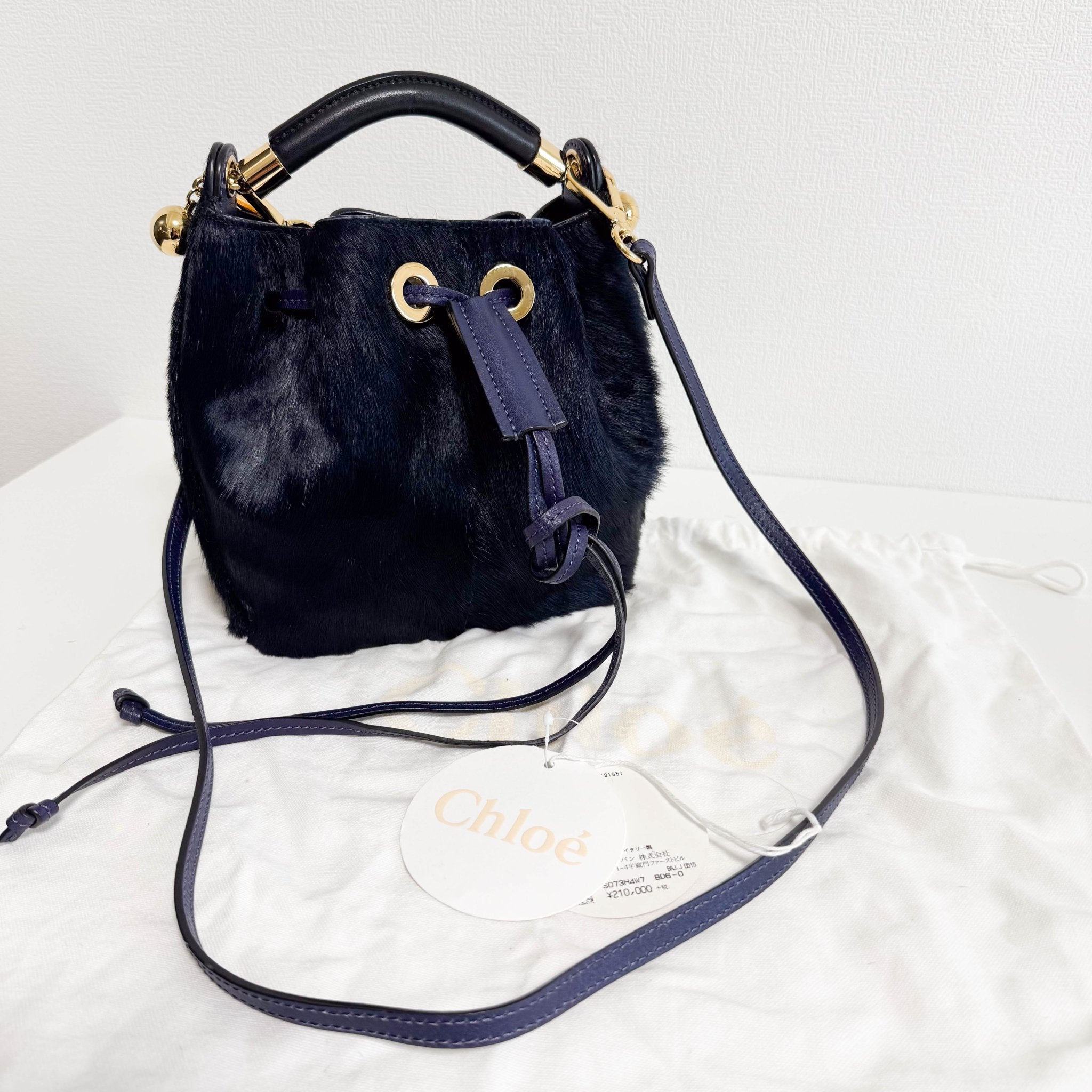 CHLOÉ Navy Pony Hair Shoulder Bag, in , Sold by HIVE PRELOVED - Shoulder Bags, ,