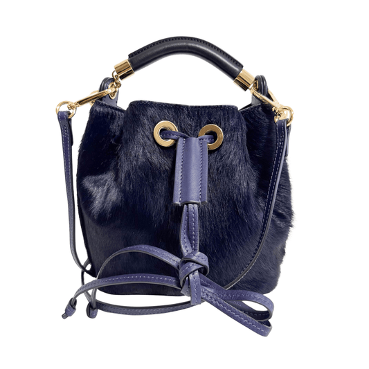 CHLOÉ Navy Pony Hair Shoulder Bag, in , Sold by HIVE PRELOVED - Shoulder Bags, ,