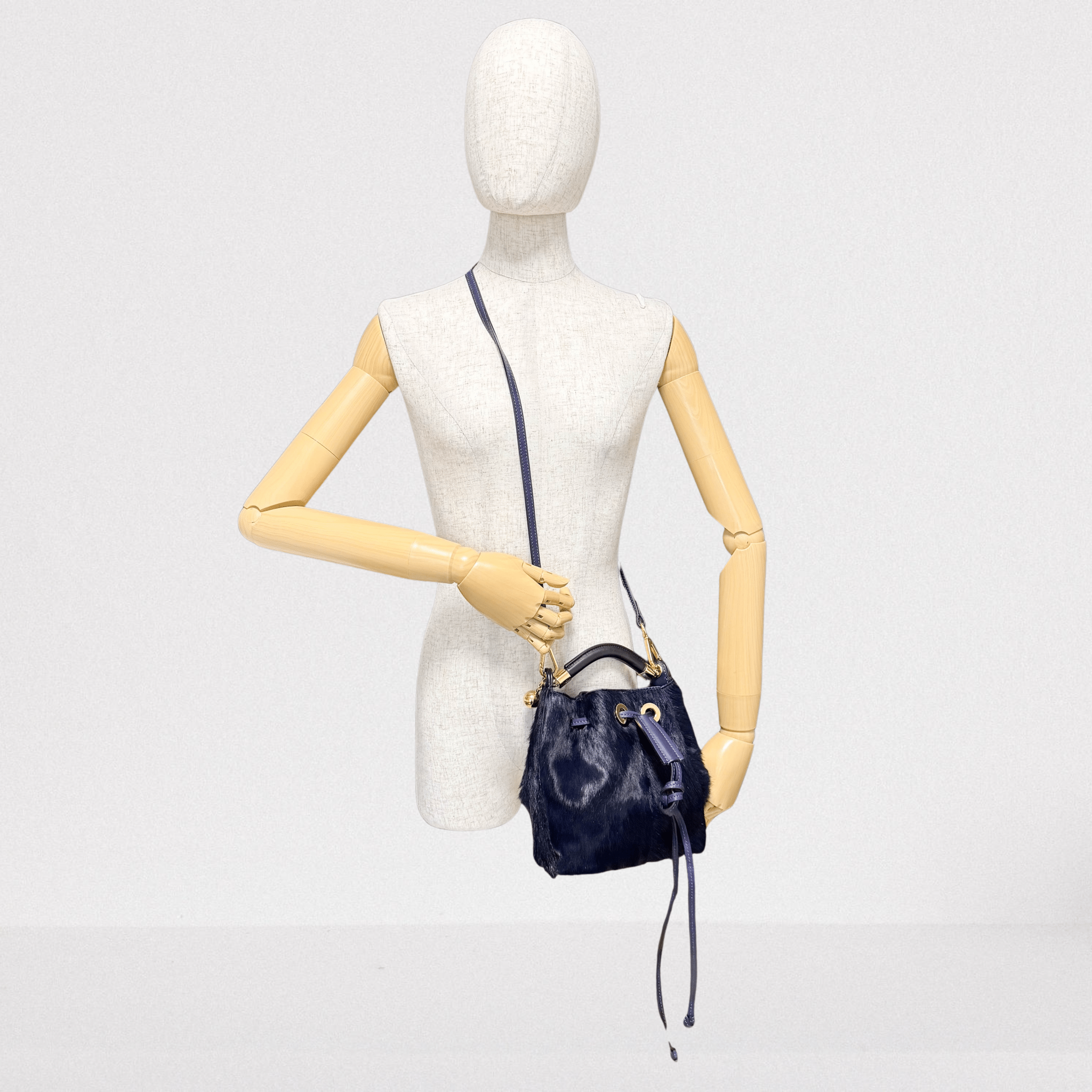 CHLOÉ Navy Pony Hair Shoulder Bag, in , Sold by HIVE PRELOVED - Shoulder Bags, ,