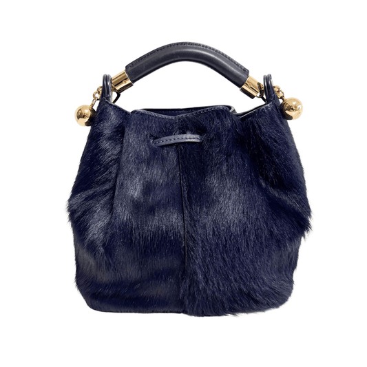 CHLOÉ Navy Pony Hair Shoulder Bag, in , Sold by HIVE PRELOVED - Shoulder Bags, ,