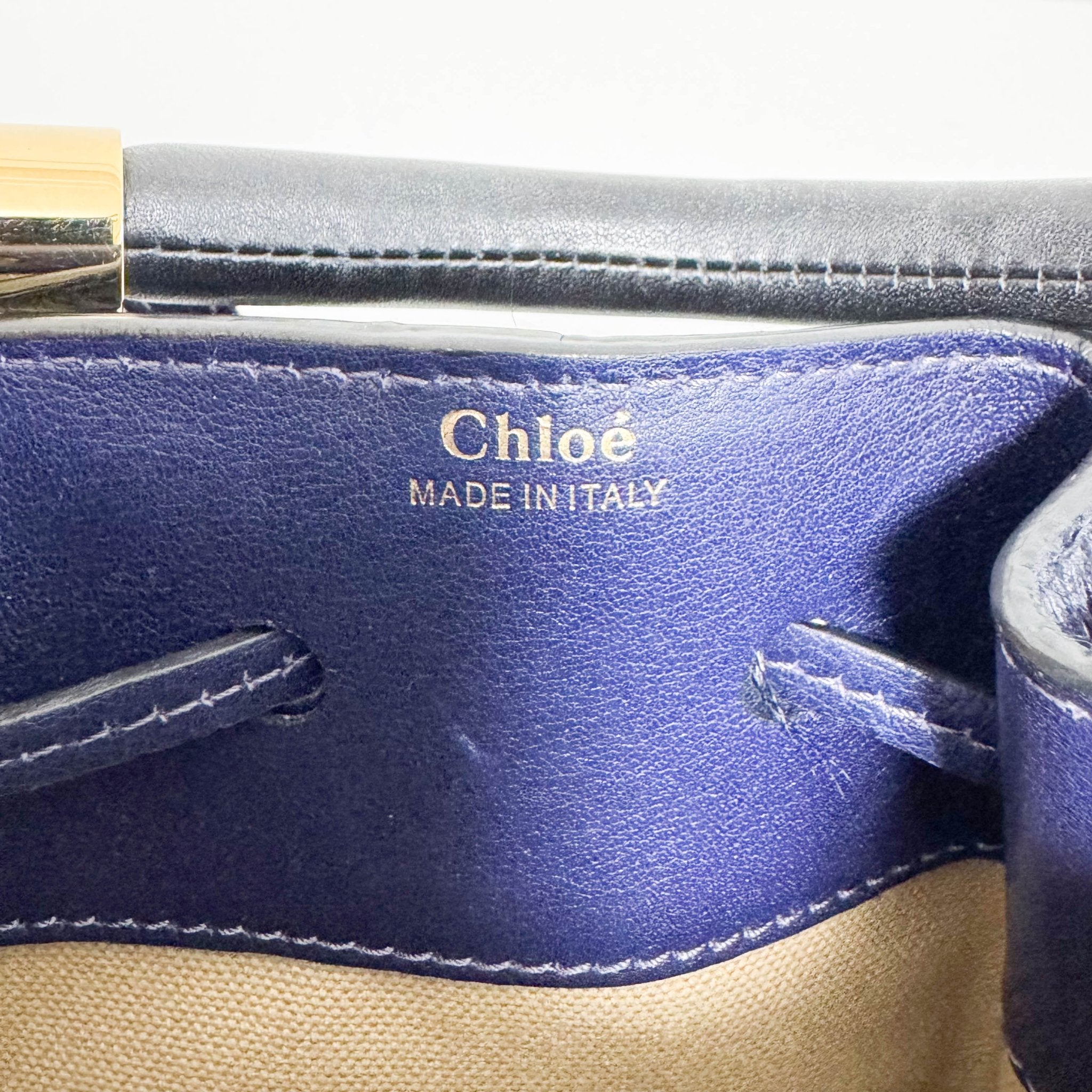 CHLOÉ Navy Pony Hair Shoulder Bag, in , Sold by HIVE PRELOVED - Shoulder Bags, ,