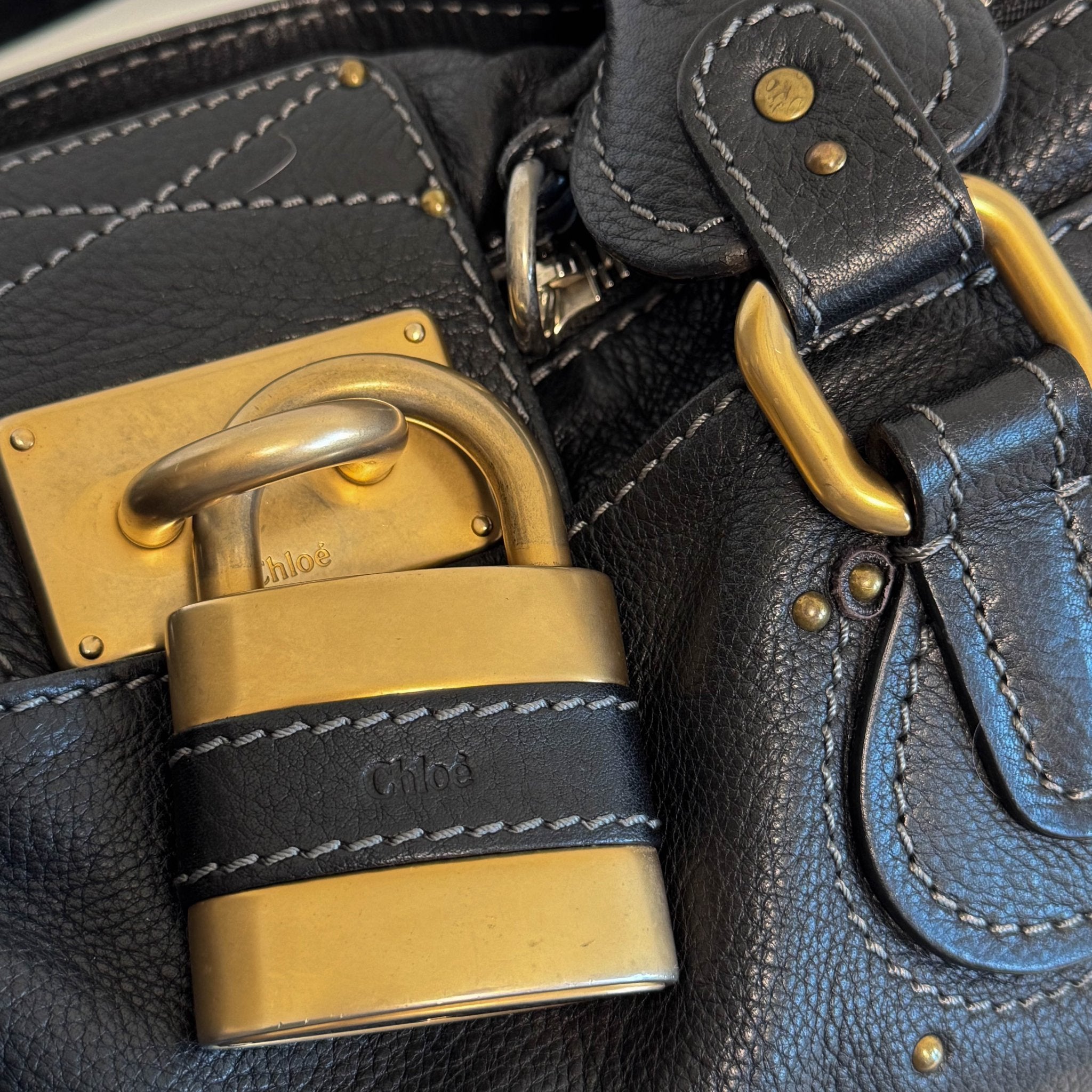 CHLOÉ Paddington Black leather Handbag Front Pocket, in , Sold by HIVE PRELOVED - Shoulder Bags, ,