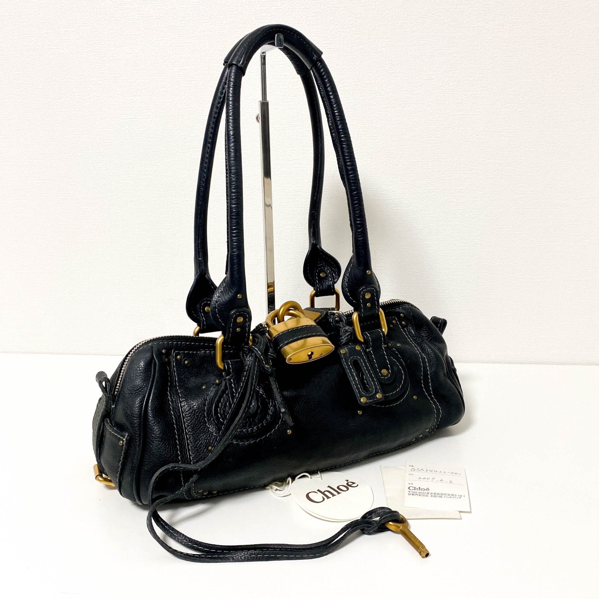 CHLOÉ Paddington Black leather Handbag, in , Sold by HIVE PRELOVED - Handle Bags, Shoulder Bags,