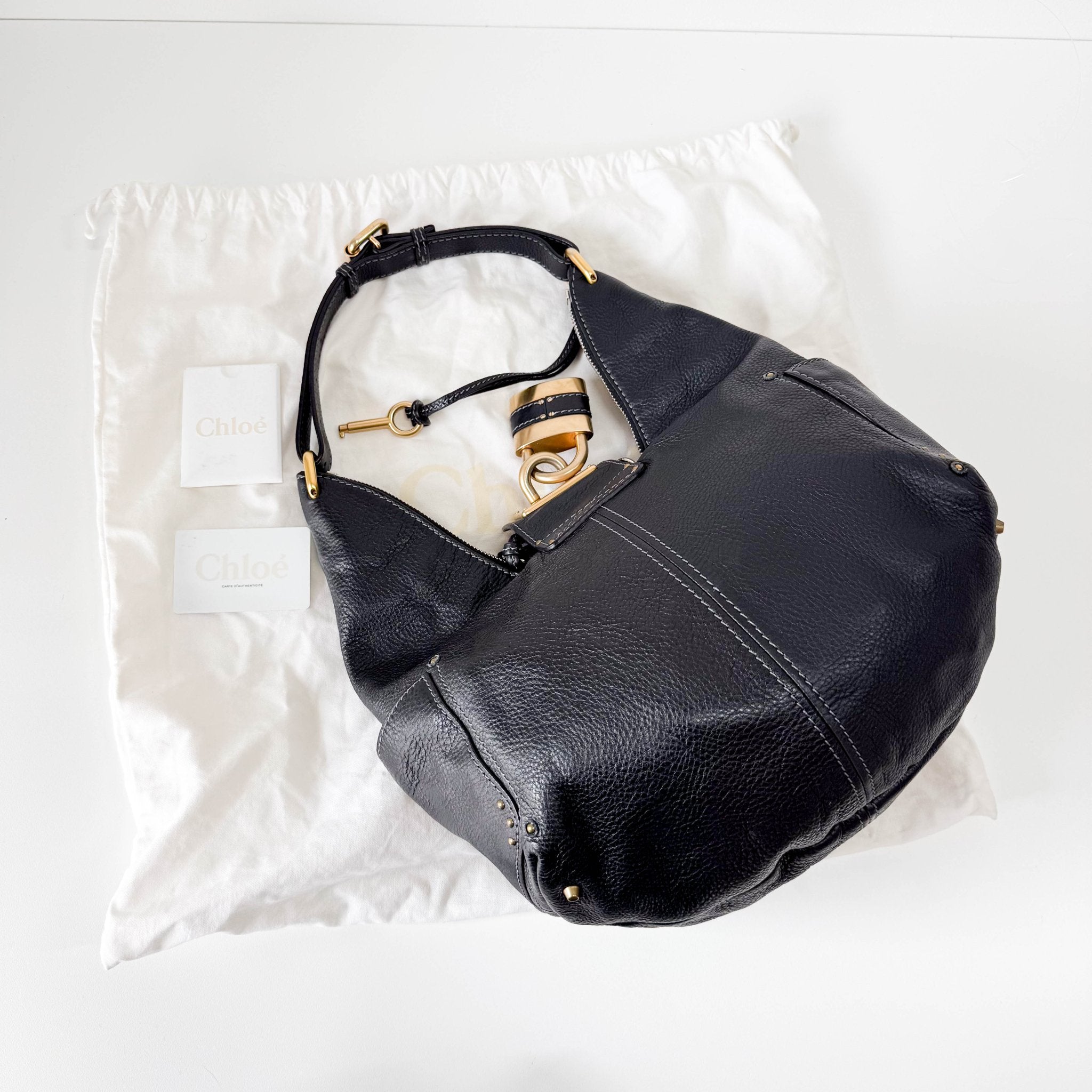 CHLOÉ Paddington Black leather Hobo Shoulder Bag, in , Sold by HIVE PRELOVED - Shoulder Bags, ,