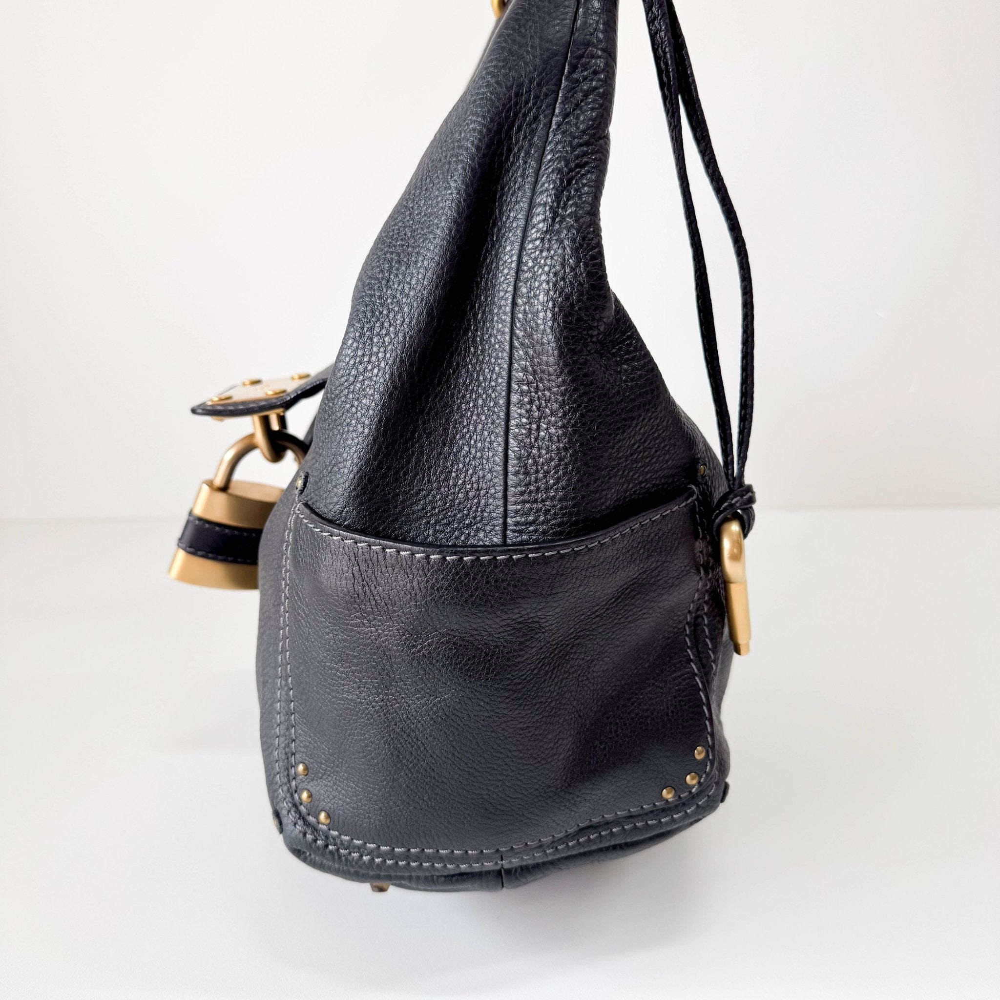 CHLOÉ Paddington Black leather Hobo Shoulder Bag, in , Sold by HIVE PRELOVED - Shoulder Bags, ,