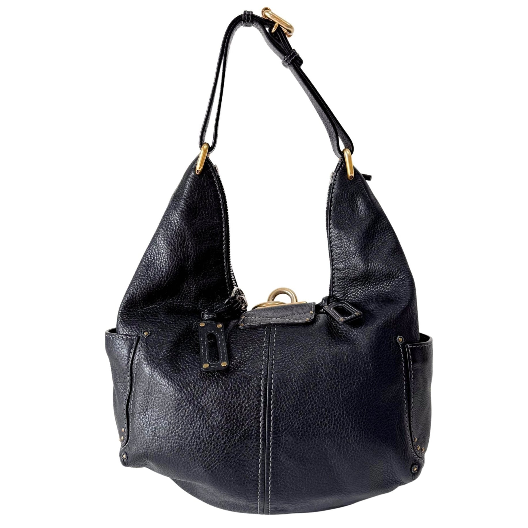 CHLOÉ Paddington Black leather Hobo Shoulder Bag, in , Sold by HIVE PRELOVED - Shoulder Bags, ,