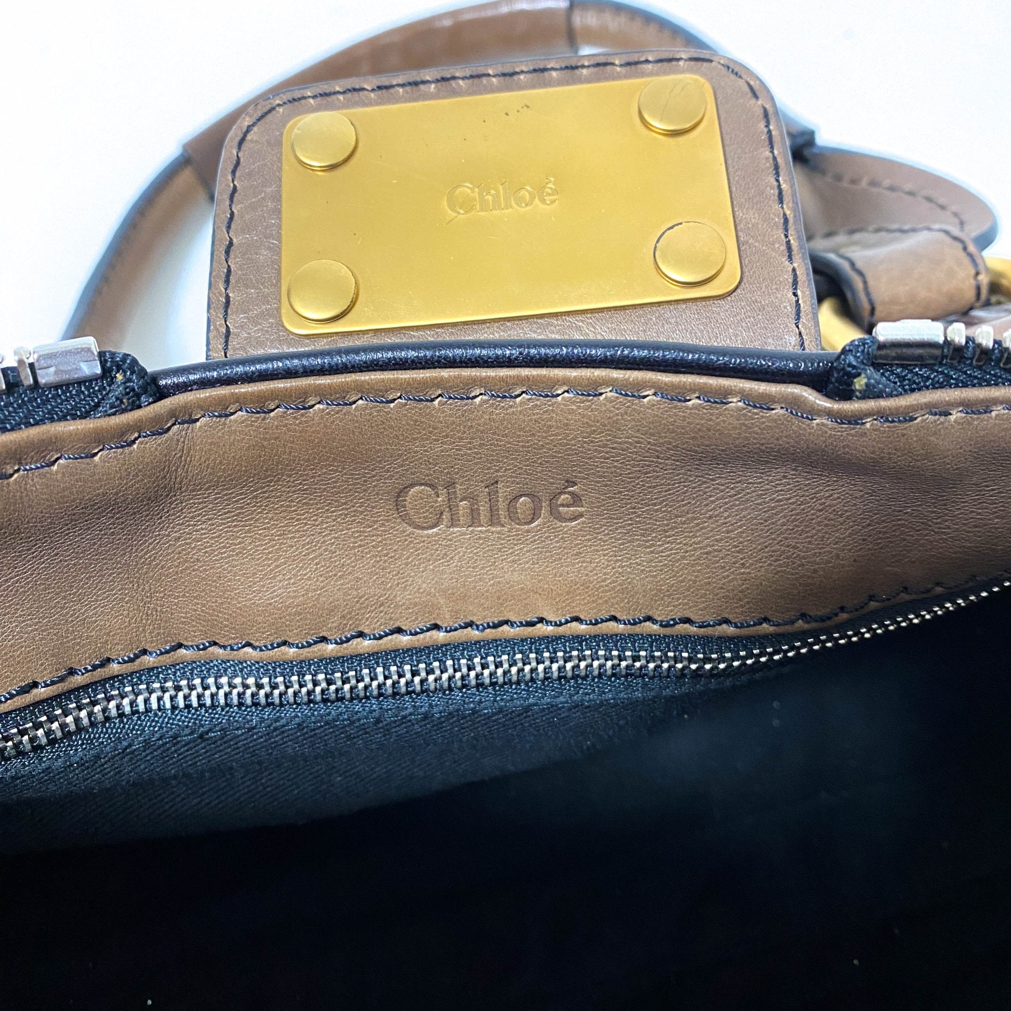 CHLOÉ Paddington Brown Gold Leather Tweed Handbag, in , Sold by HIVE PRELOVED - Handle Bags, ,