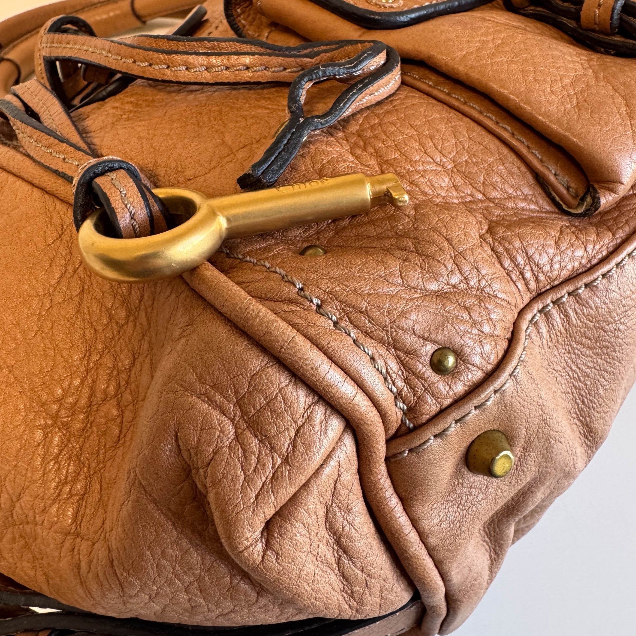 CHLOÉ Paddington Brown leather Handbag Front Pocket, in , Sold by HIVE PRELOVED - Handle Bags, ,