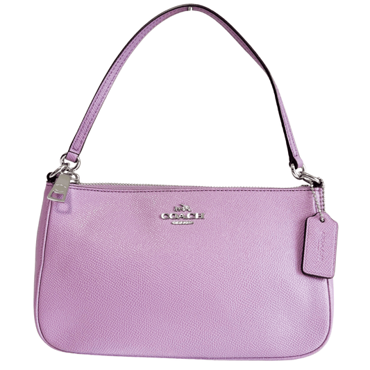 COACH Purple Pink Leather Pochette Bag with Crossbody Strap, in , Sold by HIVE PRELOVED - Crossbody bags, Shoulder Bags,