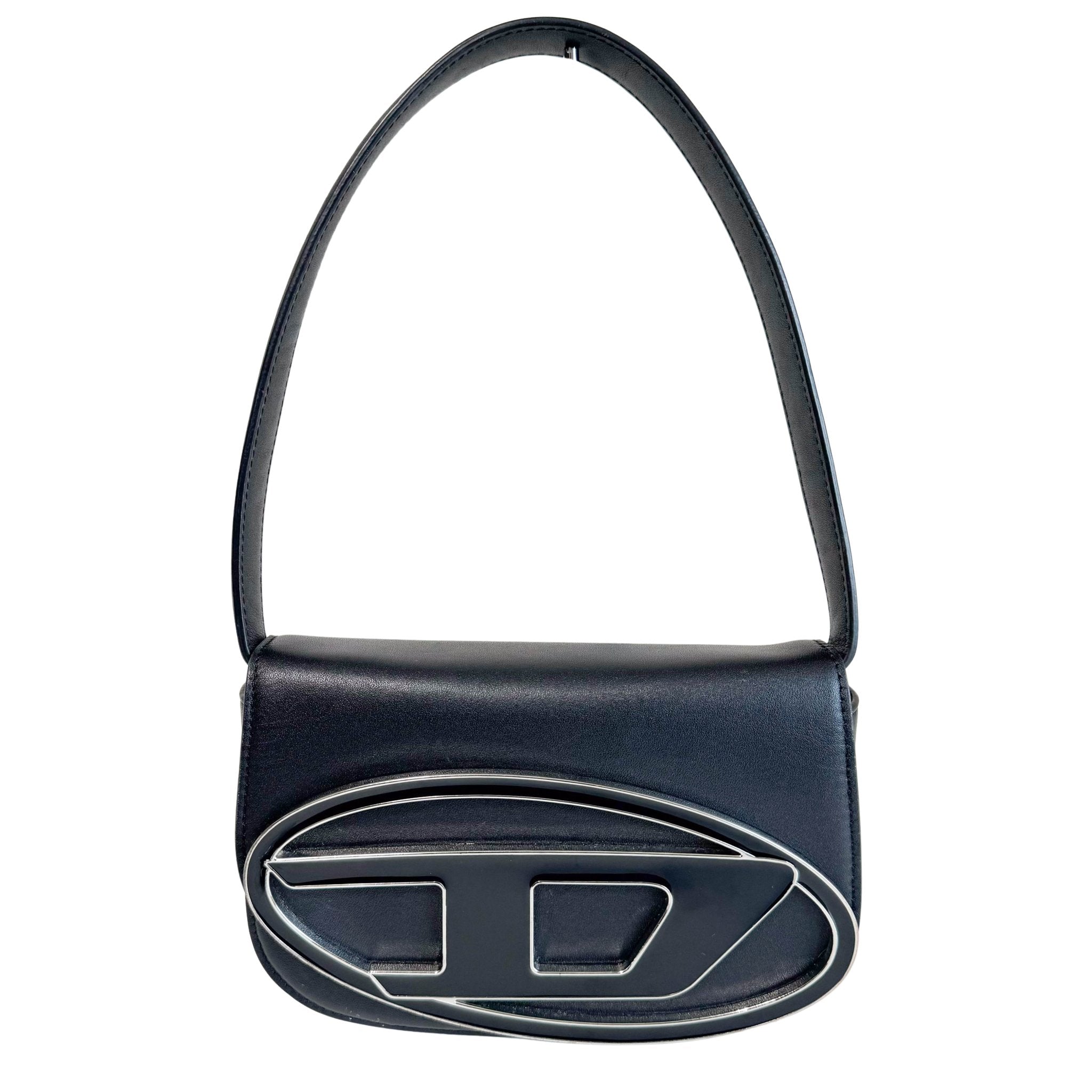 DIESEL 1DR Black Calf Skin Leather Shoulder Crossbody bag, in , Sold by HIVE PRELOVED - Crossbody bags, Shoulder Bags,