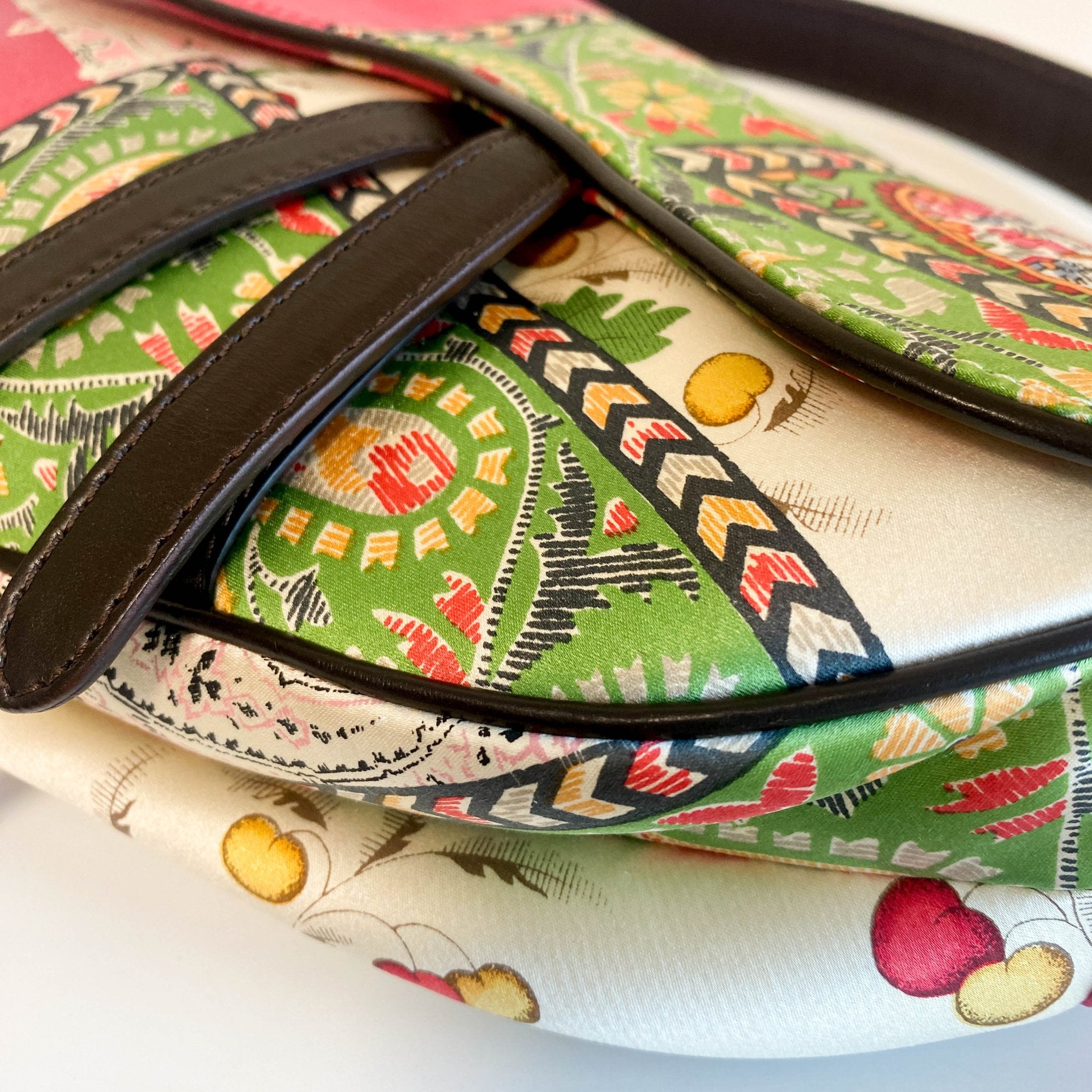 DIOR 2003 Saddle Satin Patchwork Handbag, in , Sold by HIVE PRELOVED - Shoulder Bags, ,