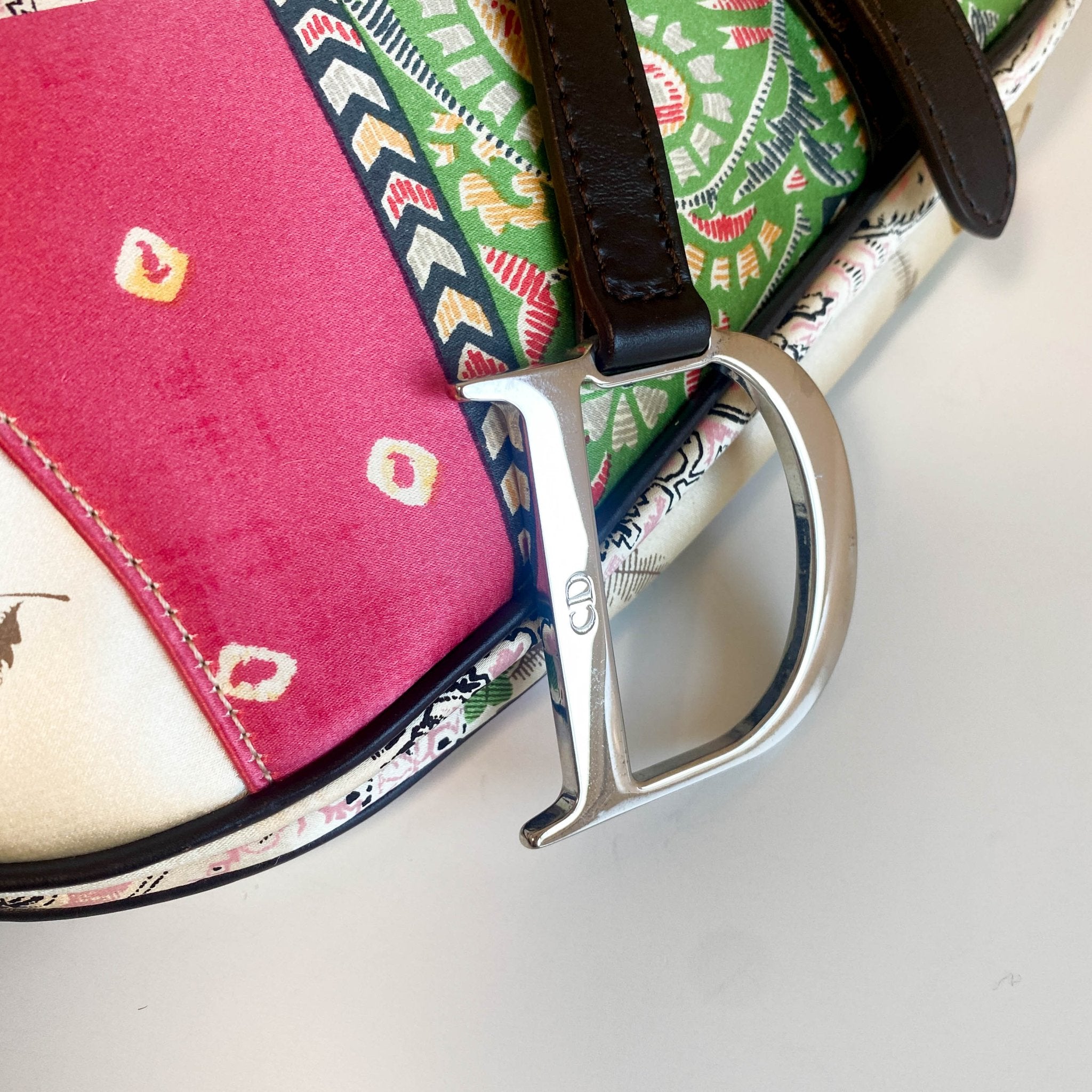 DIOR 2003 Saddle Satin Patchwork Handbag, in , Sold by HIVE PRELOVED - Shoulder Bags, ,