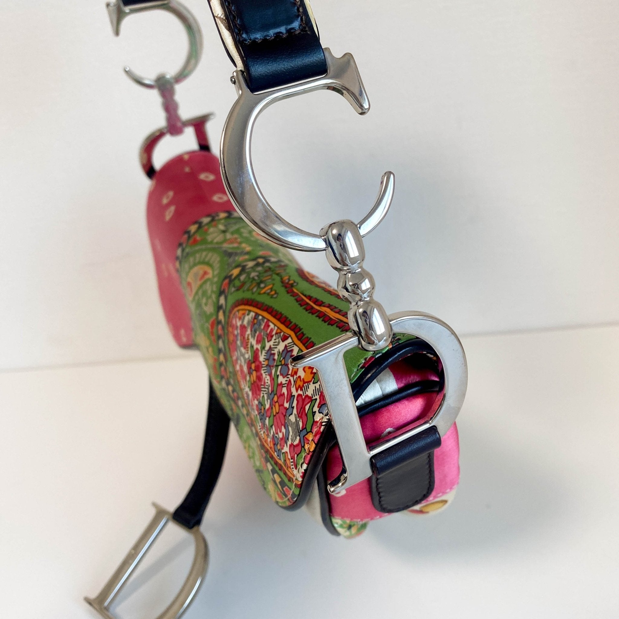 DIOR 2003 Saddle Satin Patchwork Handbag, in , Sold by HIVE PRELOVED - Shoulder Bags, ,