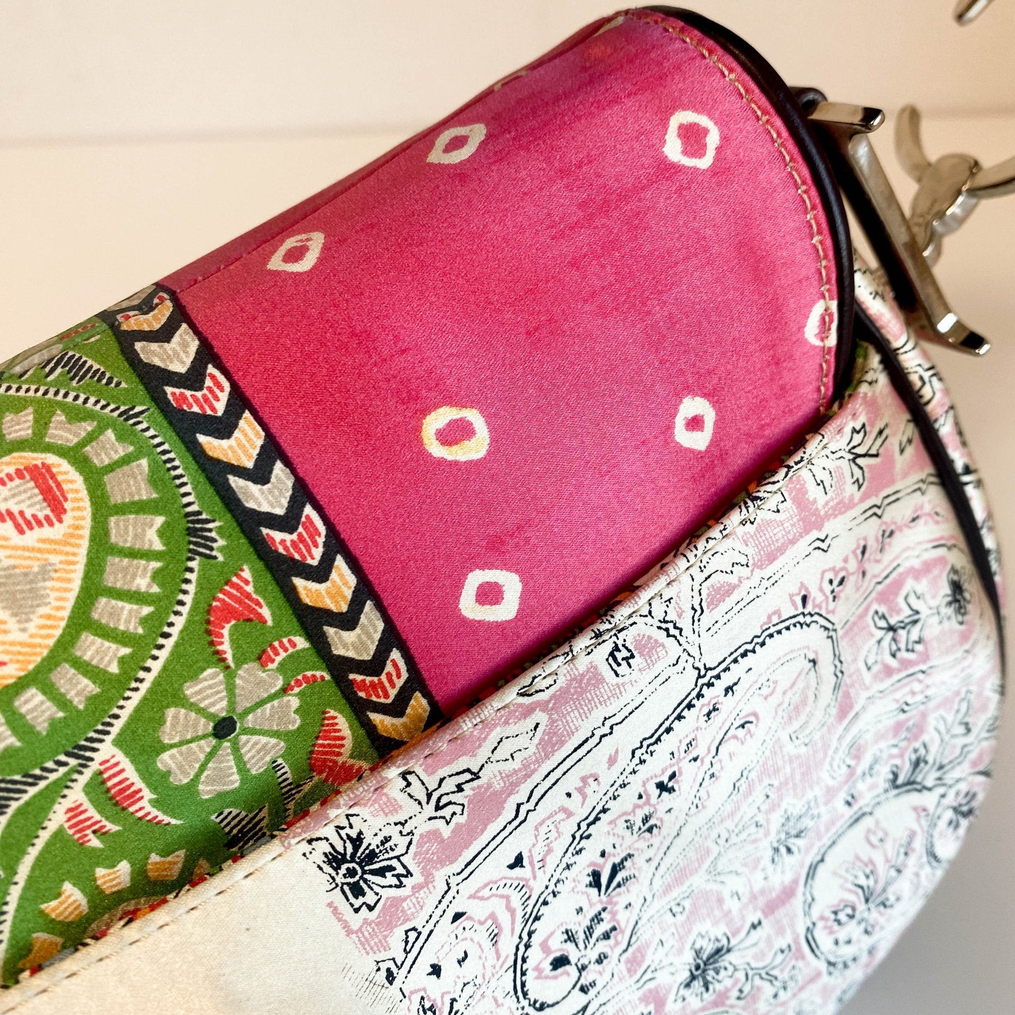 DIOR 2003 Saddle Satin Patchwork Handbag, in , Sold by HIVE PRELOVED - Shoulder Bags, ,