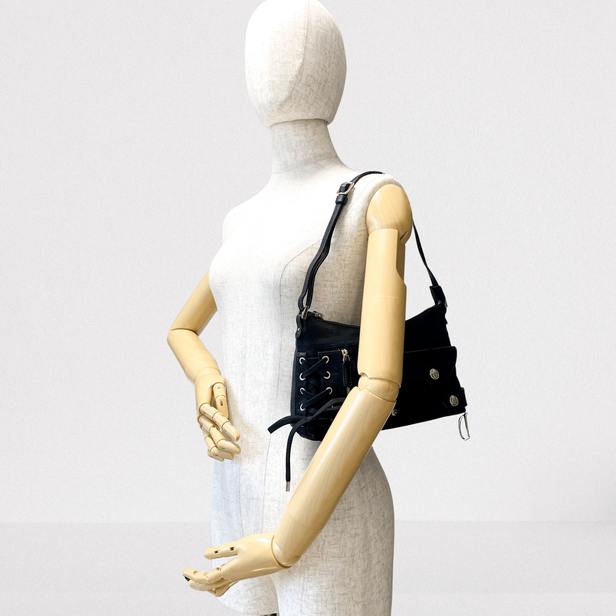 DIOR 2004 Black Cotton Handbag, in , Sold by HIVE PRELOVED - Shoulder Bags, ,