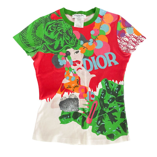 DIOR 2005SS Graphic Multi Color T-Shirt, in , Sold by HIVE PRELOVED - Tops, ,