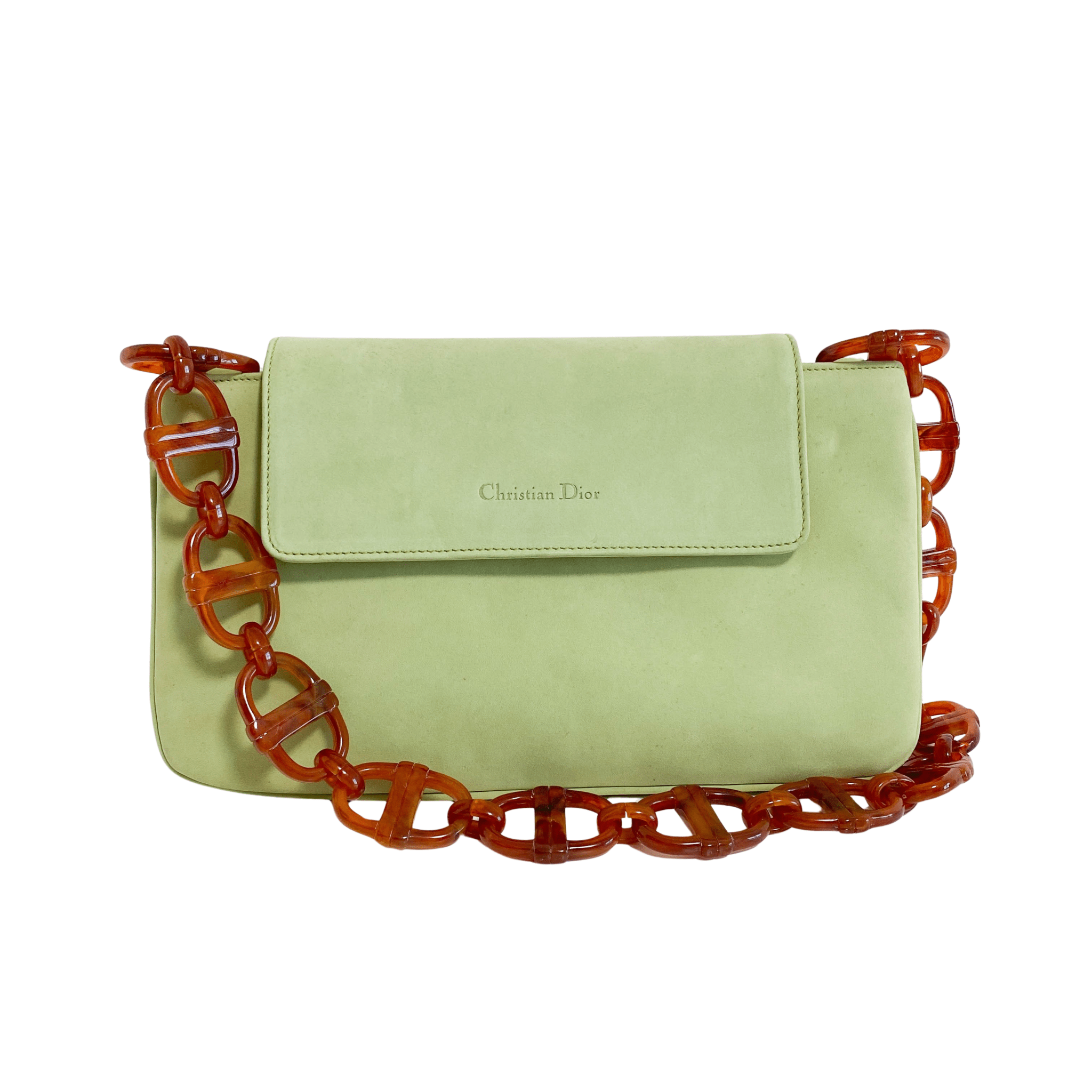 DIOR Archive Green Suede Chain Shoulder Bag, in , Sold by HIVE PRELOVED - Shoulder Bags, ,
