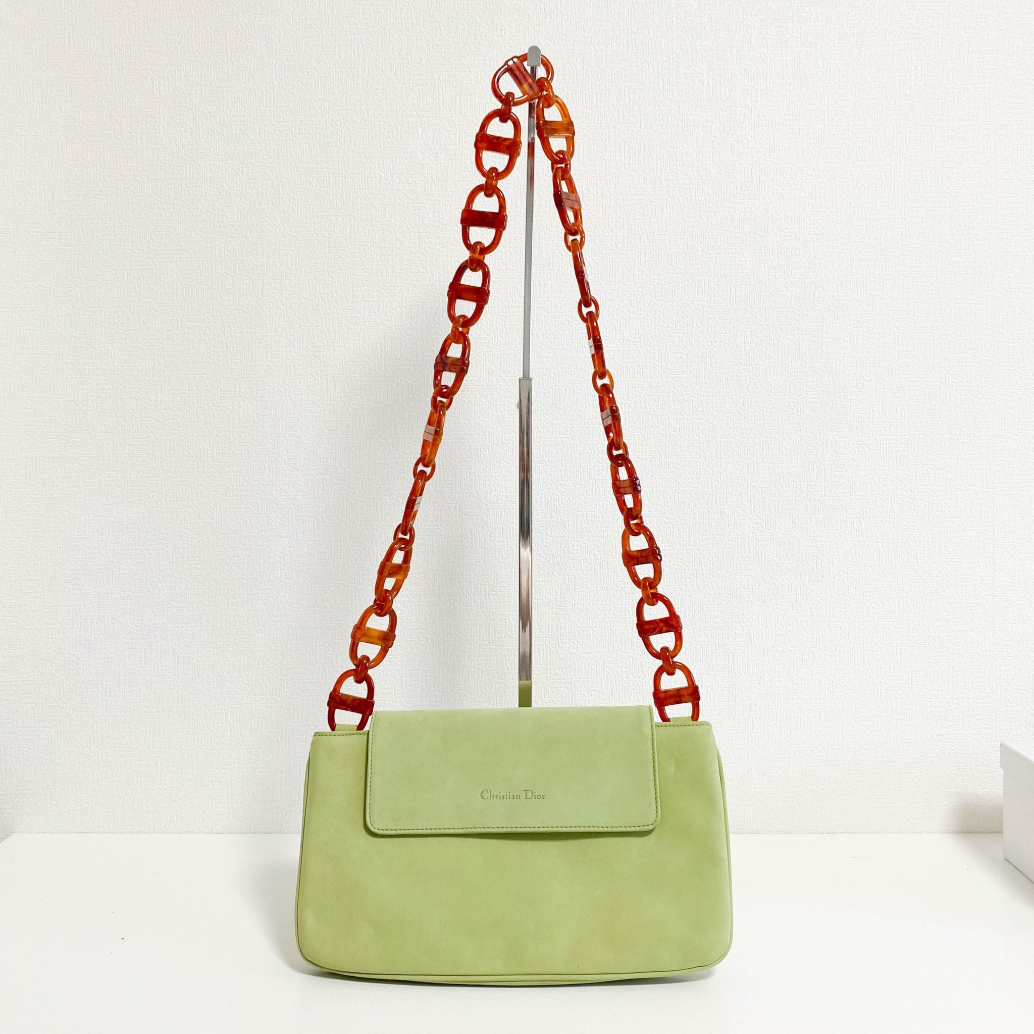 DIOR Archive Green Suede Chain Shoulder Bag, in , Sold by HIVE PRELOVED - Shoulder Bags, ,