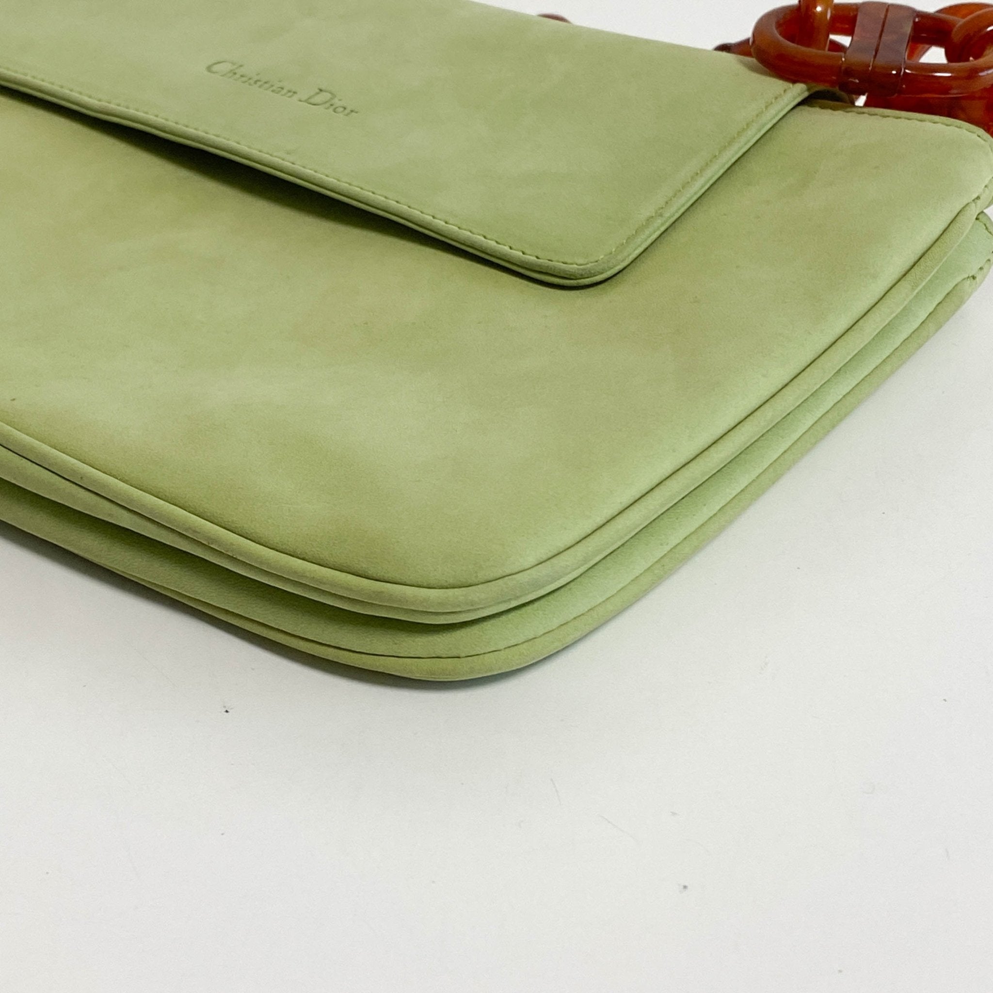 DIOR Archive Green Suede Chain Shoulder Bag, in , Sold by HIVE PRELOVED - Shoulder Bags, ,