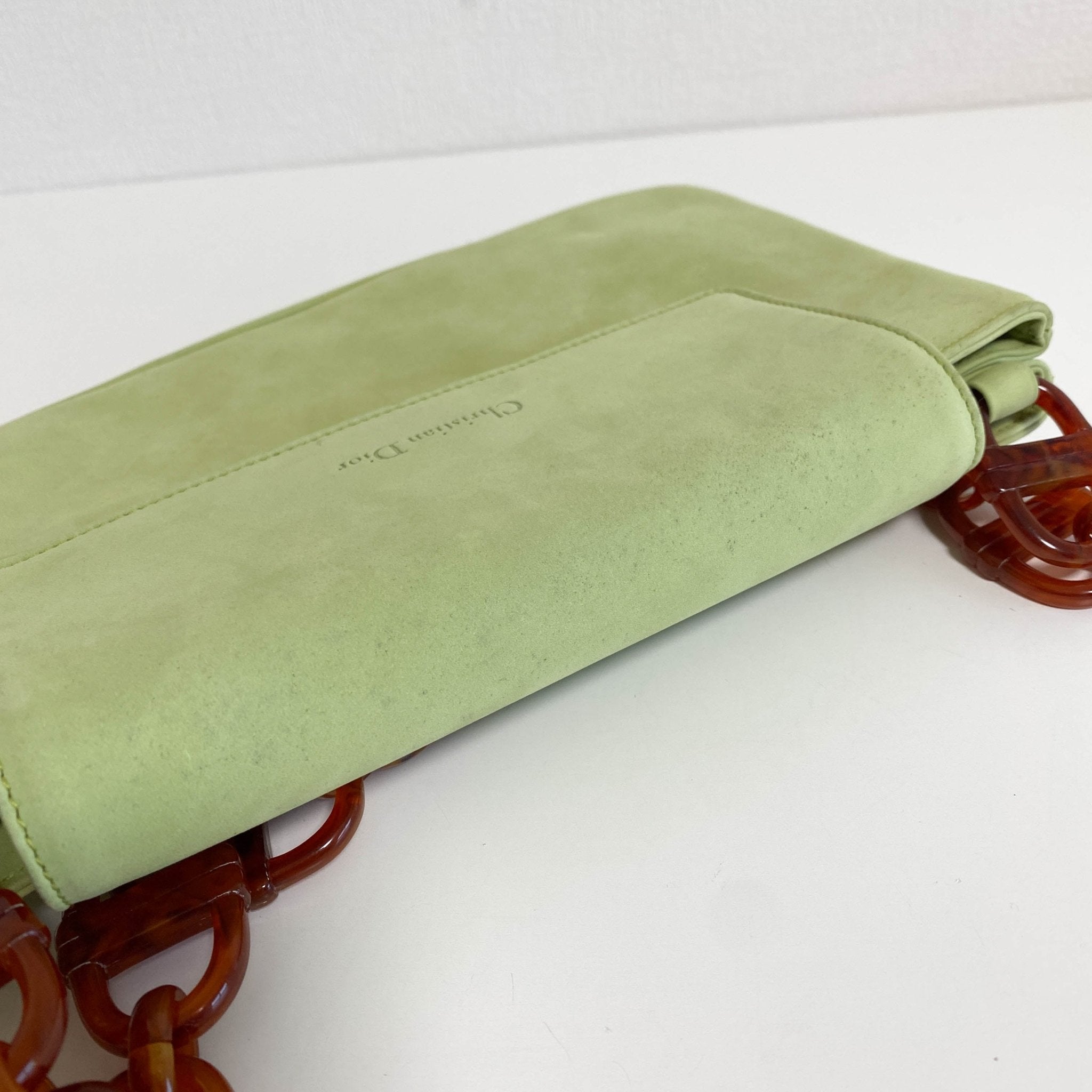 DIOR Archive Green Suede Chain Shoulder Bag, in , Sold by HIVE PRELOVED - Shoulder Bags, ,