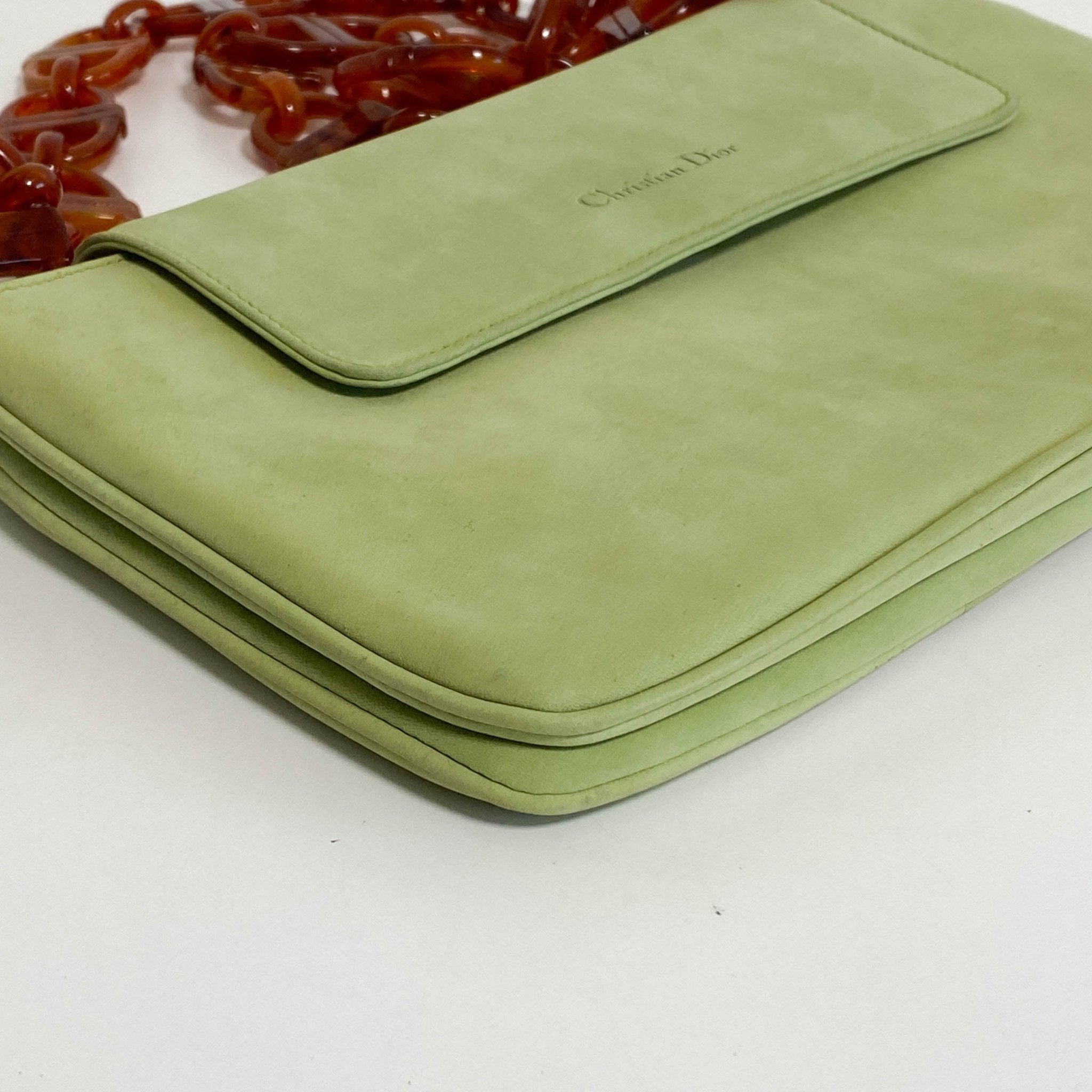 DIOR Archive Green Suede Chain Shoulder Bag, in , Sold by HIVE PRELOVED - Shoulder Bags, ,