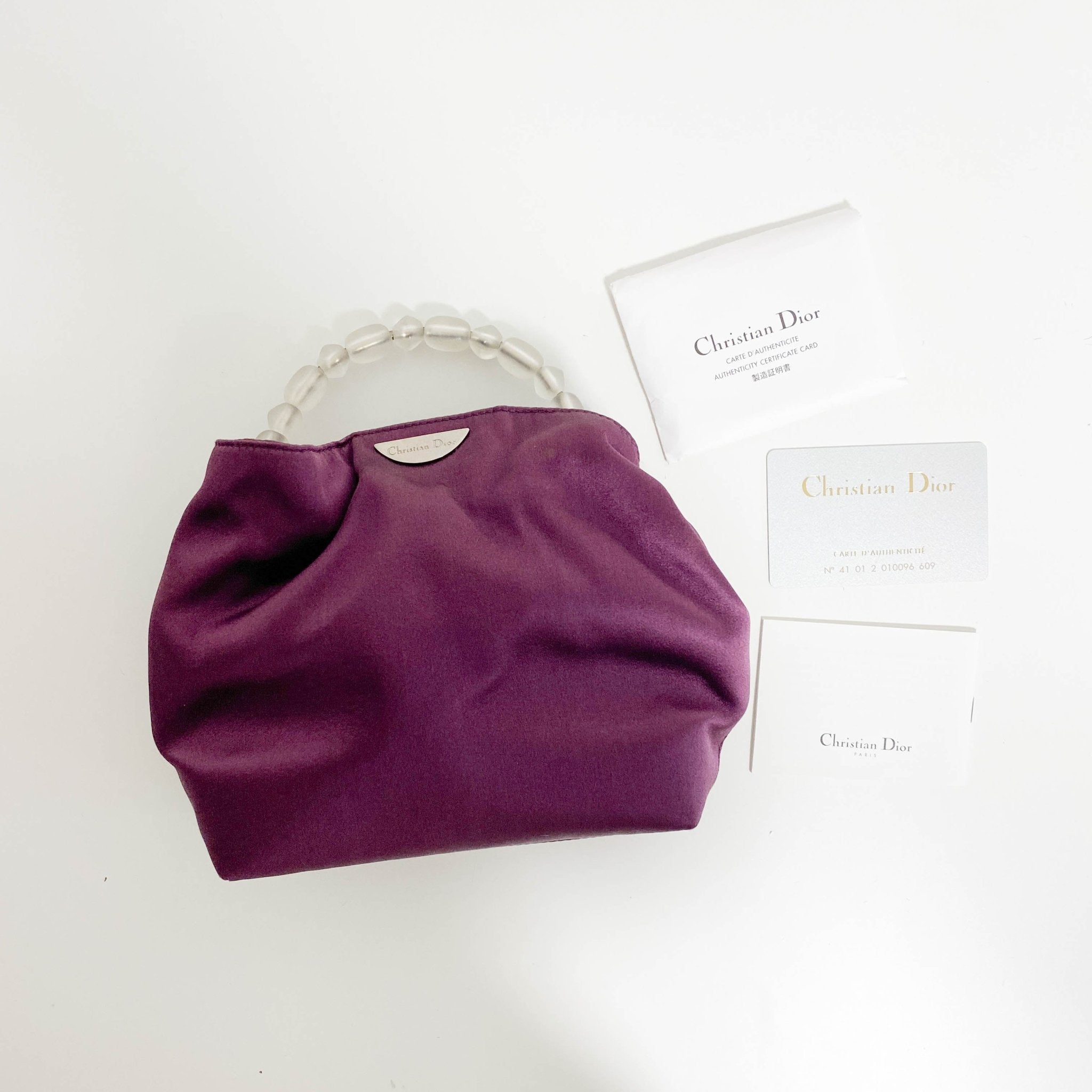 DIOR Beads Handle Purple Mini Bag, in , Sold by HIVE PRELOVED - Handle Bags, Mini bags,