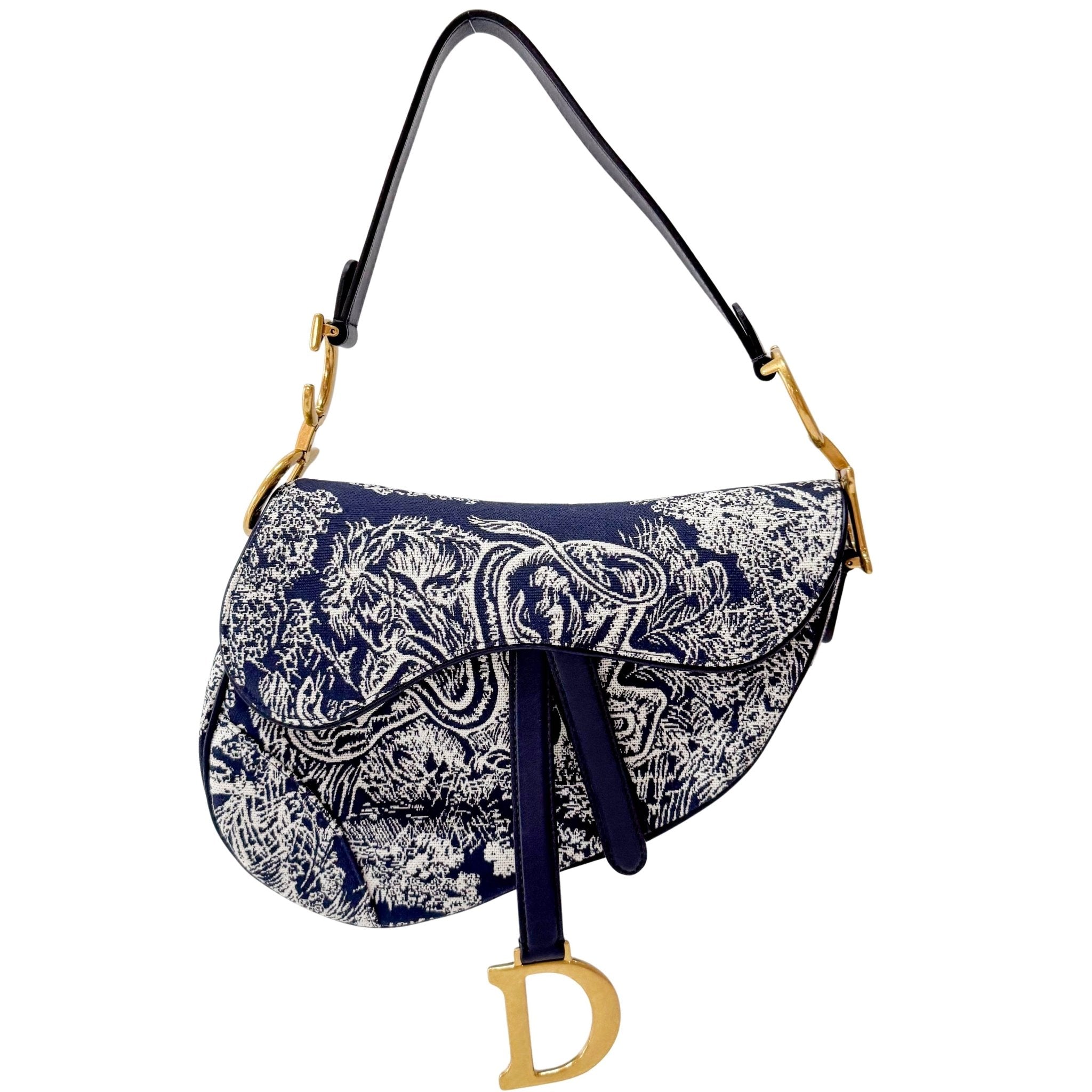 DIOR Blue Canvas Saddle Shoulder Bag, in , Sold by HIVE PRELOVED - Shoulder Bags, ,