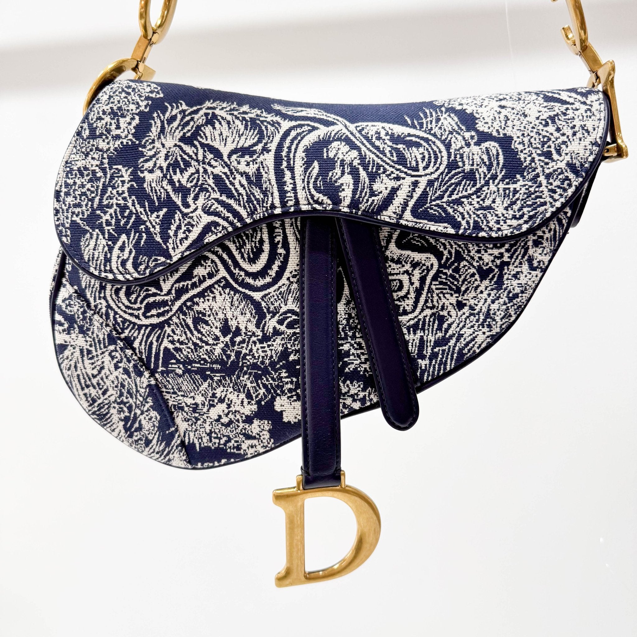 DIOR Blue Canvas Saddle Shoulder Bag, in , Sold by HIVE PRELOVED - Shoulder Bags, ,