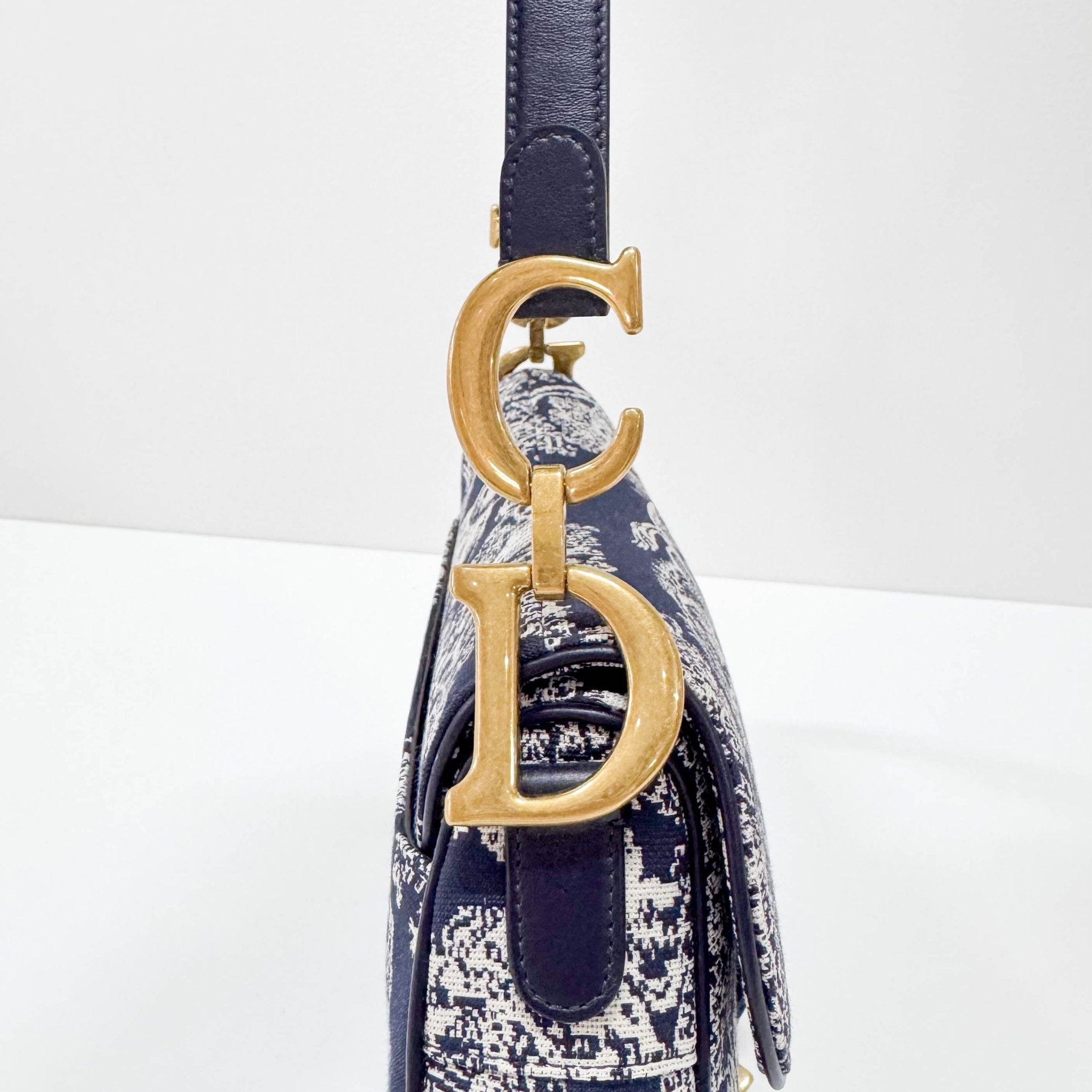 DIOR Blue Canvas Saddle Shoulder Bag, in , Sold by HIVE PRELOVED - Shoulder Bags, ,