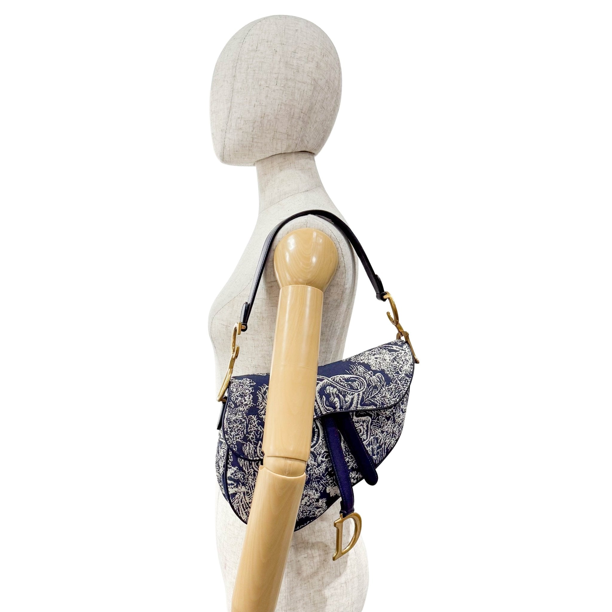 DIOR Blue Canvas Saddle Shoulder Bag, in , Sold by HIVE PRELOVED - Shoulder Bags, ,