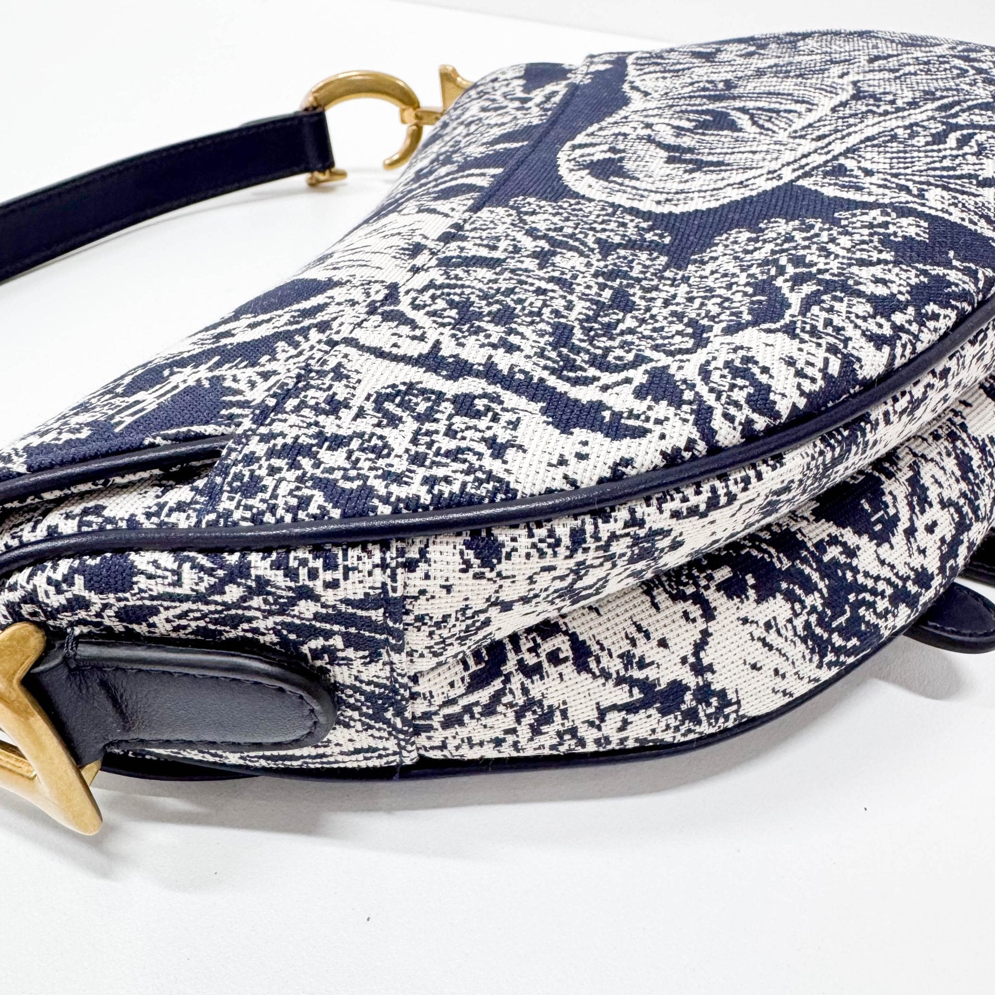 DIOR Blue Canvas Saddle Shoulder Bag, in , Sold by HIVE PRELOVED - Shoulder Bags, ,