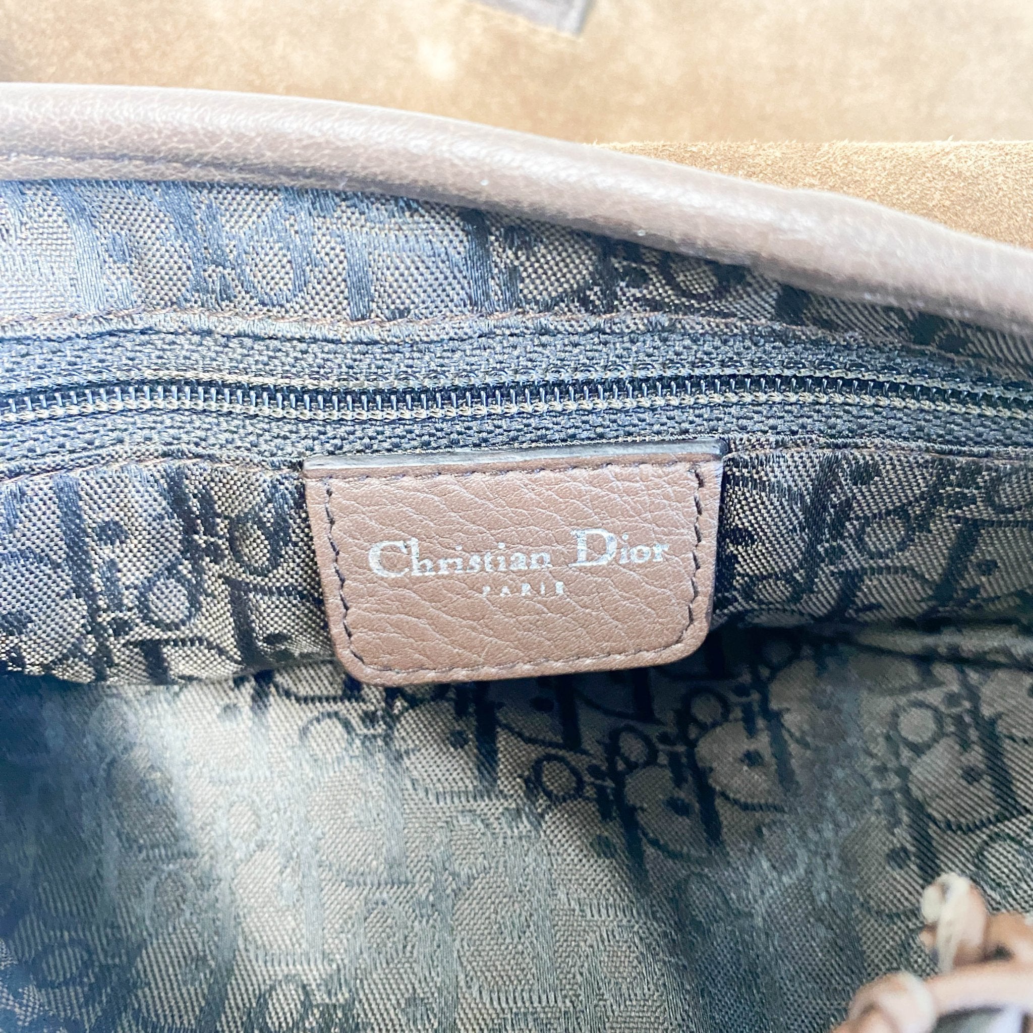 DIOR Brown Suede Studded Rhinestone Saddle Bag, in , Sold by HIVE PRELOVED - Shoulder Bags, ,