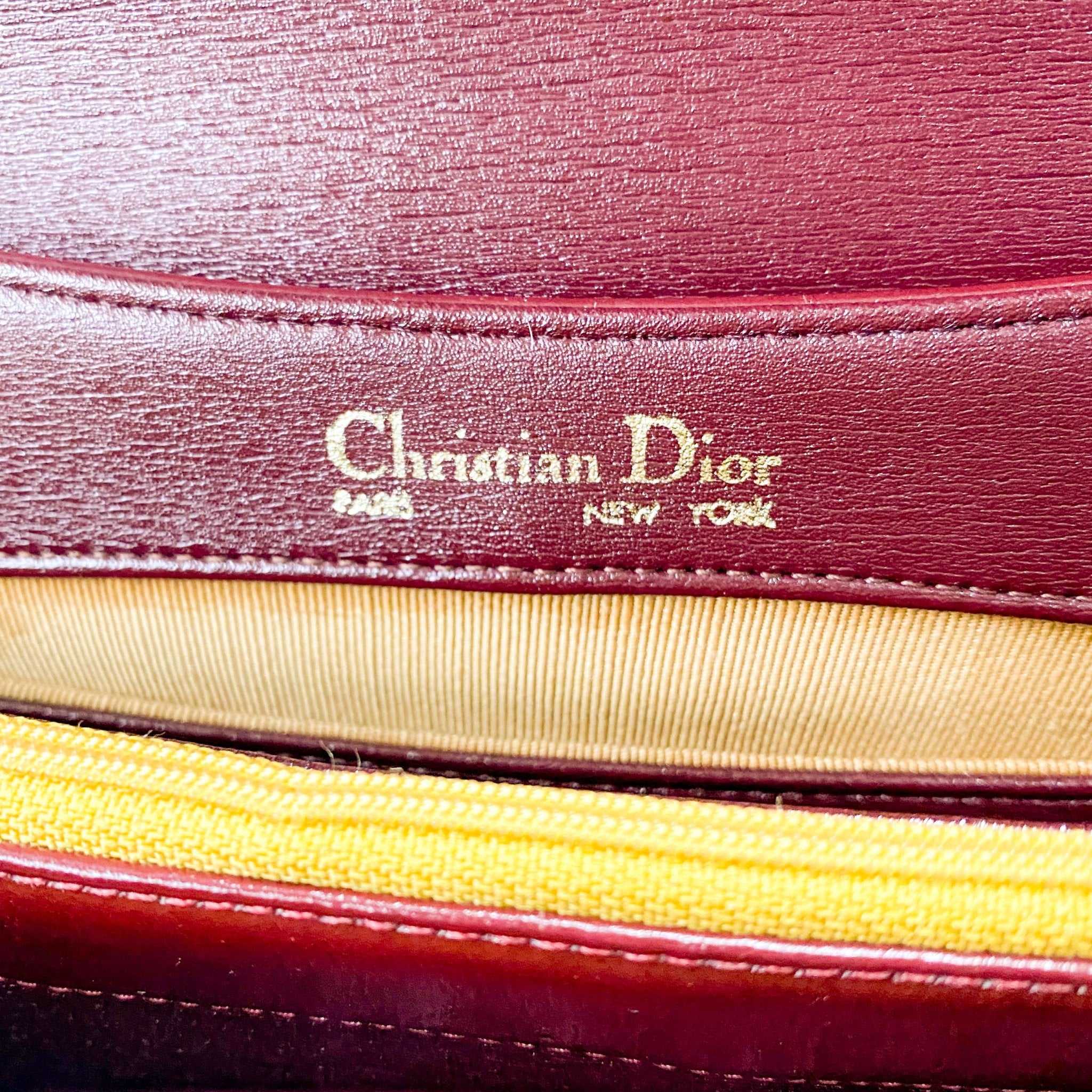 DIOR Burgundy Leather Envelope Shoulder Bag, in , Sold by HIVE PRELOVED - Shoulder Bags, ,