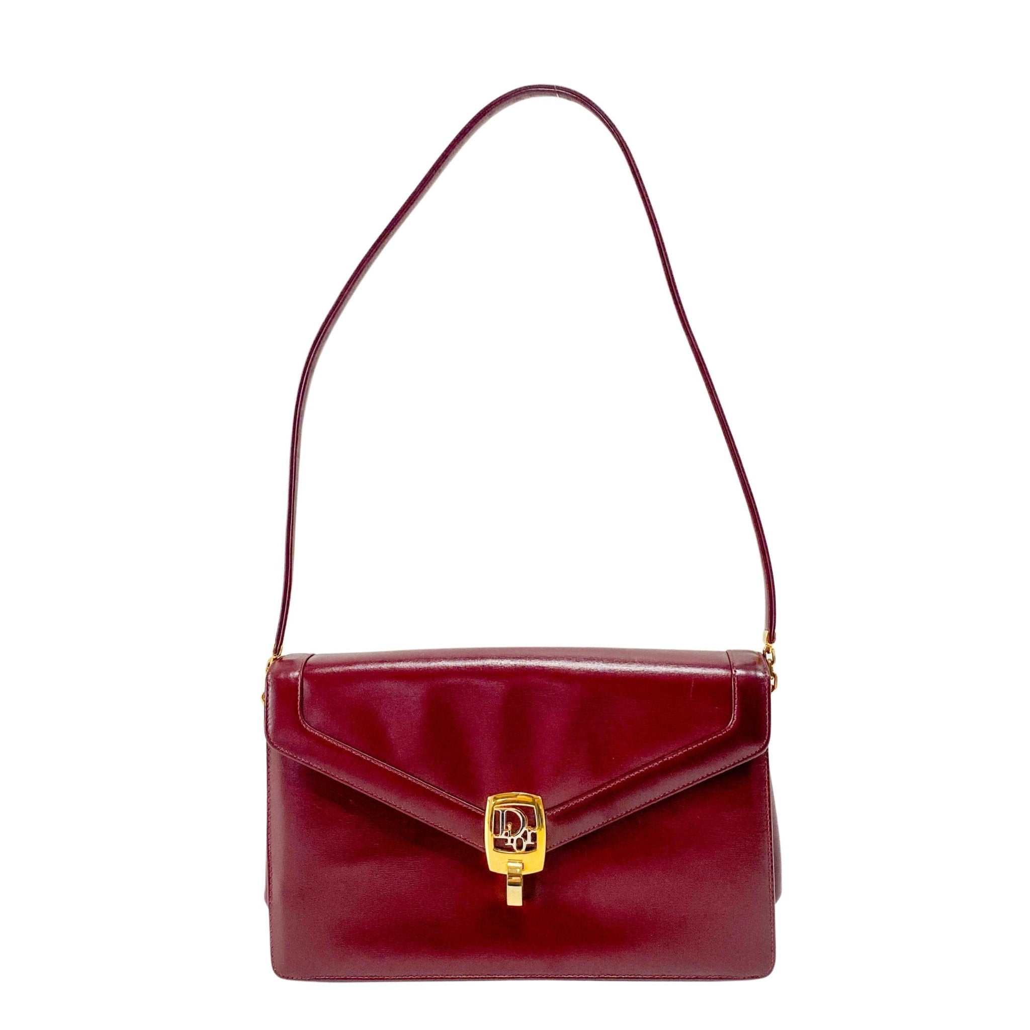 DIOR Burgundy Leather Envelope Shoulder Bag, in , Sold by HIVE PRELOVED - Shoulder Bags, ,